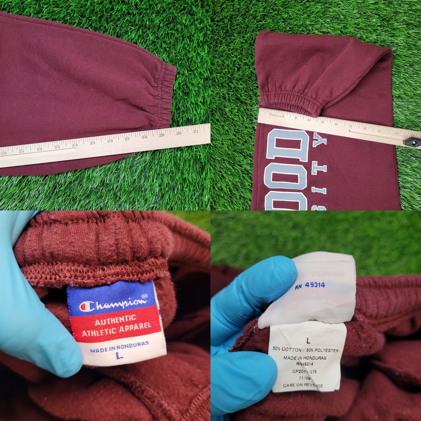 Champion VINTAGE Champion Sweatpants Mens M Oakwood HBCU Maroon Baggy High Rise Relaxed Y2K Joggers Size US 30 / EU 46 - 9 Thumbnail