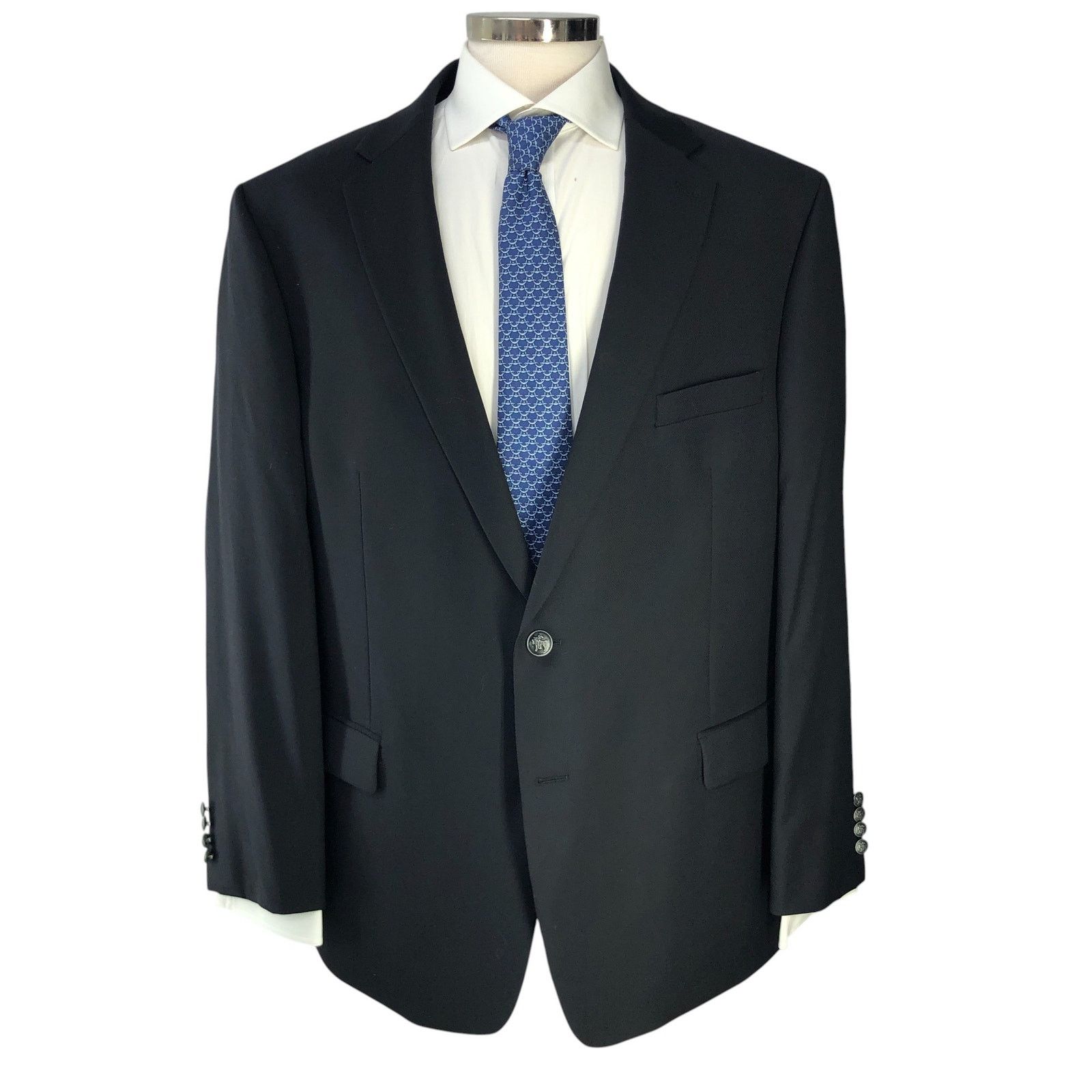 Hart Schaffner Marx Hart Schaffner Marx HSM Size 50R Blazer Blue Metal Buttons Size 50R - 13 Thumbnail