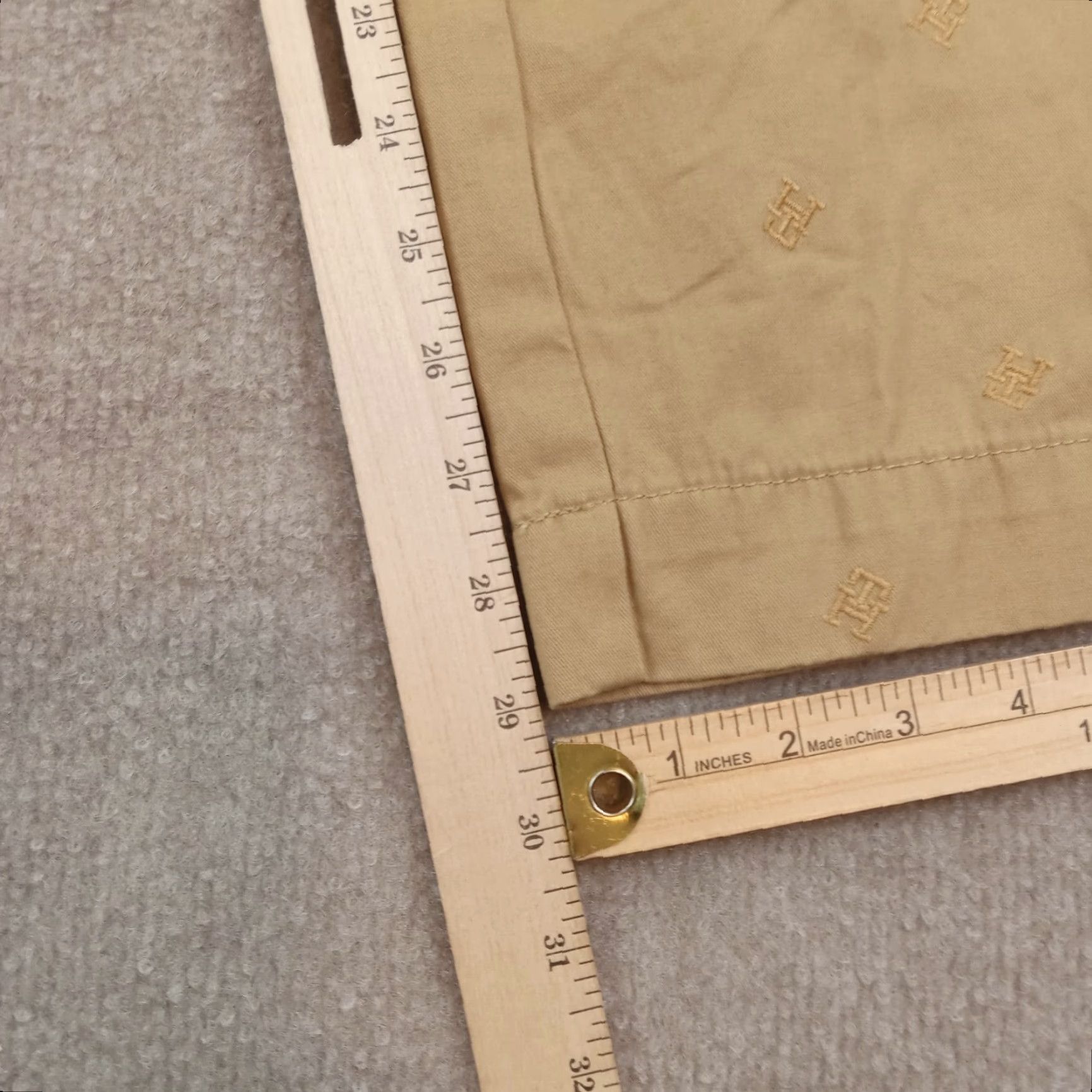 Tommy Hilfiger Tommy Hilfiger Women's Khaki Wide Leg Pants Size 14 Brown THFlex Logo Size 36" / US 14 / IT 50 - 3 Thumbnail