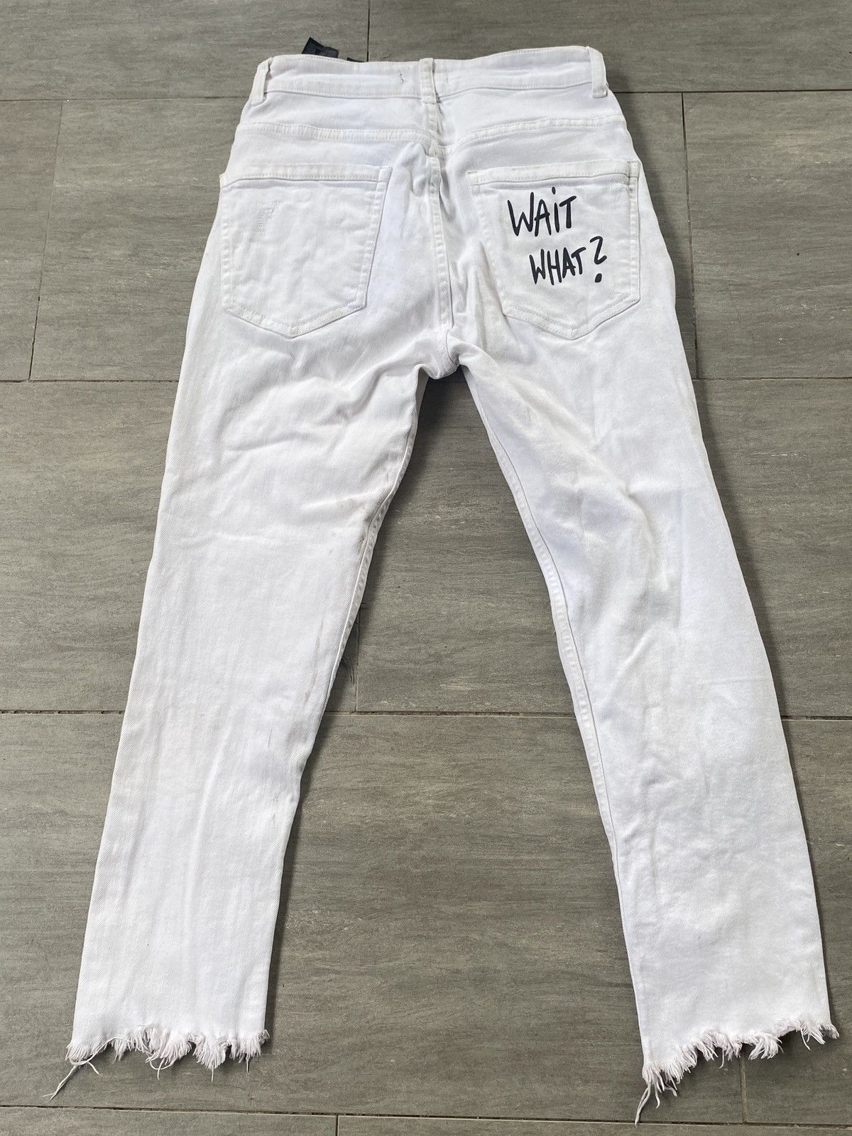 Zara 💥Zara Man Distressed Patch work and graffiti denim Pants Size 27" / US 4 / IT 40 - 7 Thumbnail