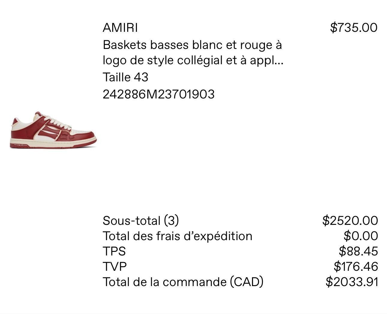 Amiri Amiri Skel Size US 9 / EU 42 - 7 Thumbnail
