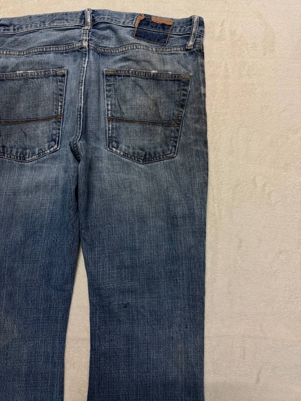 Vintage THRASHED 90s Style Abercrombie Rusty Distressed Flare Jean Size US 35 - 21 Thumbnail