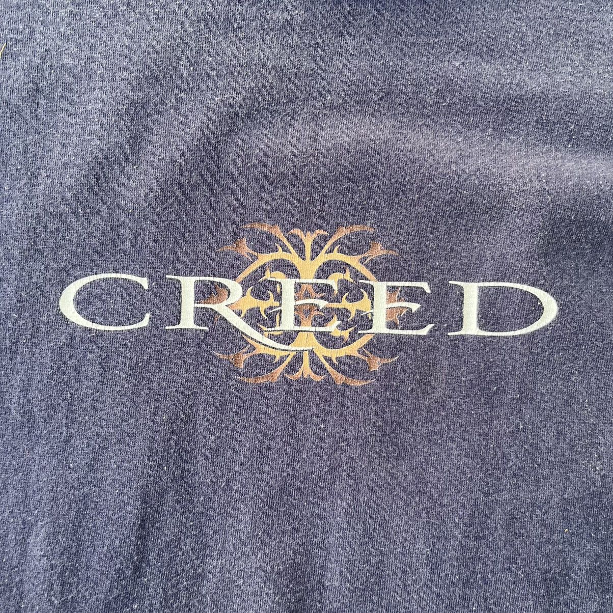 Band Tees Vintage 90s Creed T-Shirt | Rare 2002 Human Clay Tour Grunge Size US XL / EU 56 / 4 - 4 Thumbnail