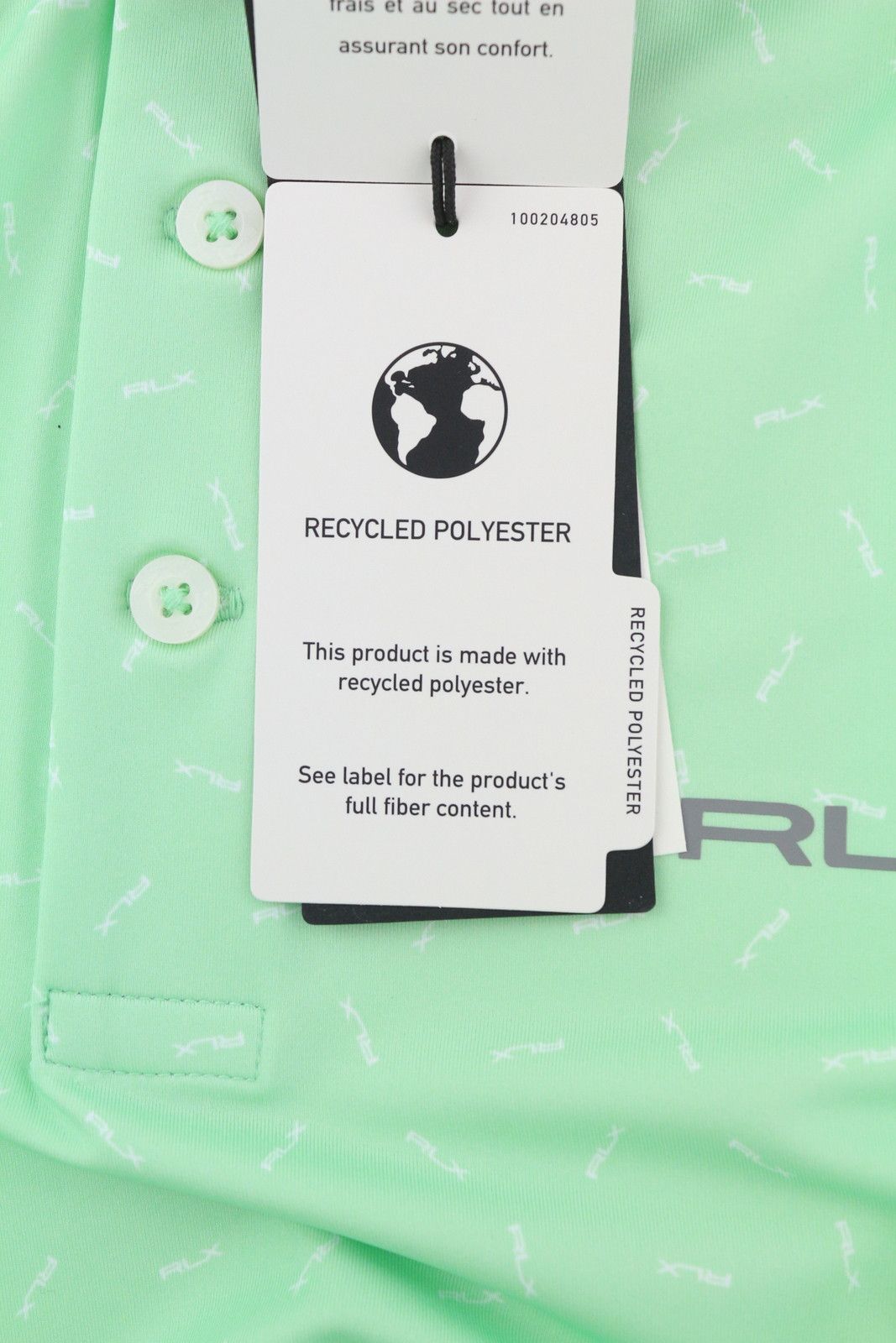 RLX Ralph Lauren GOLF L Green Patterned Wicking Tee 84564 Size US L / EU 52-54 / 3 - 7 Thumbnail