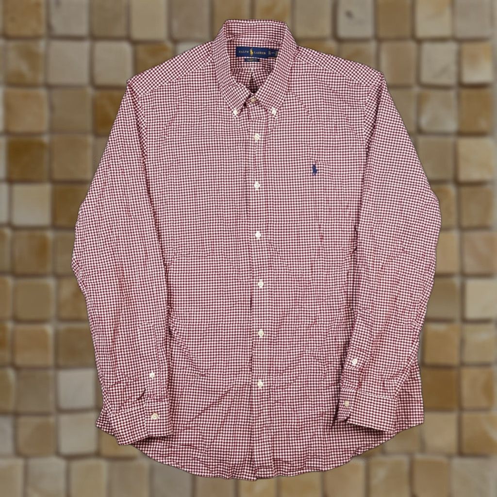 Ralph Lauren VINTAGE Ralph Lauren Men's Button-Down Shirt XL Red Gingham Plaid Collared Long Sleeve Casual Workwear 90s Retro Size US XL / EU 56 / 4 - 1 Thumbnail