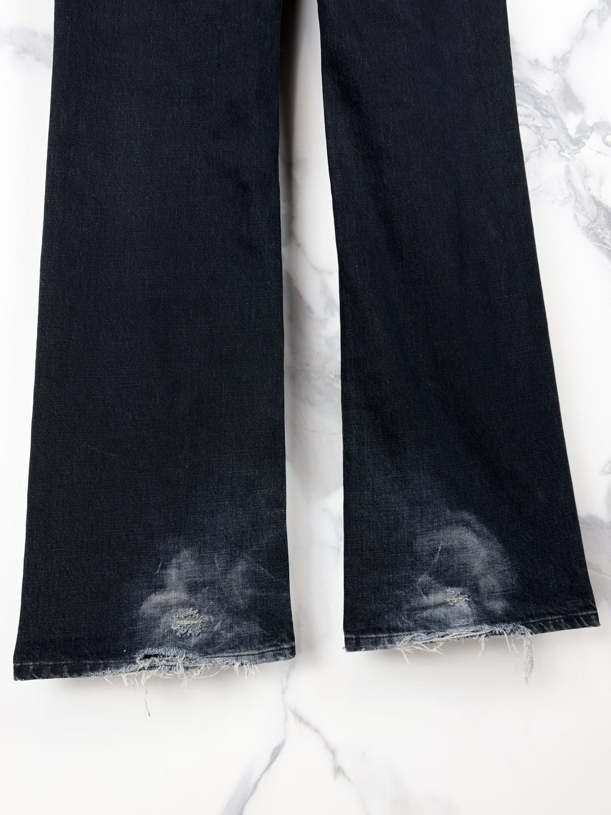 Balenciaga AW19 Balenciaga Sample Black Dyed Bootcut Flared Denim Jeans Size US 29 - 2 Thumbnail