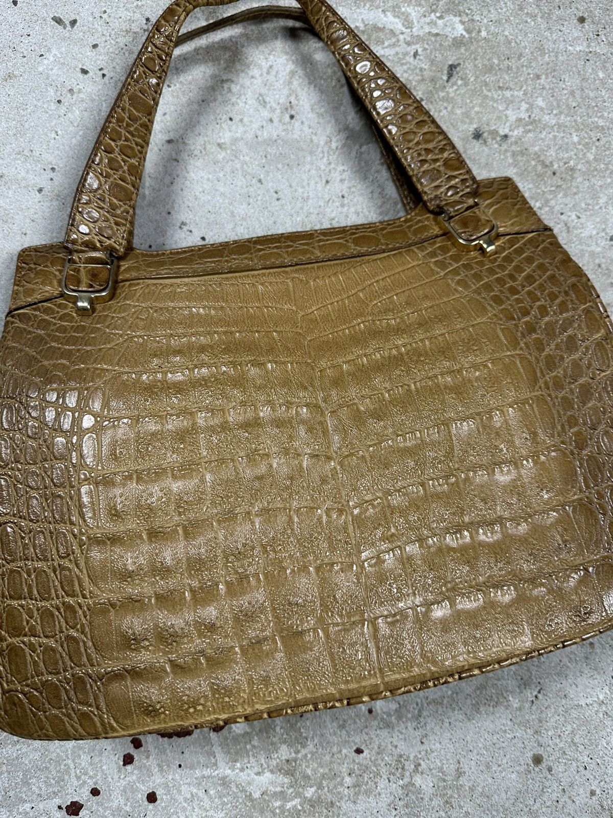 Vintage Vintage 90s Crocodile Genuine Leather Snake Print Hand Bag Size ONE SIZE - 4 Thumbnail