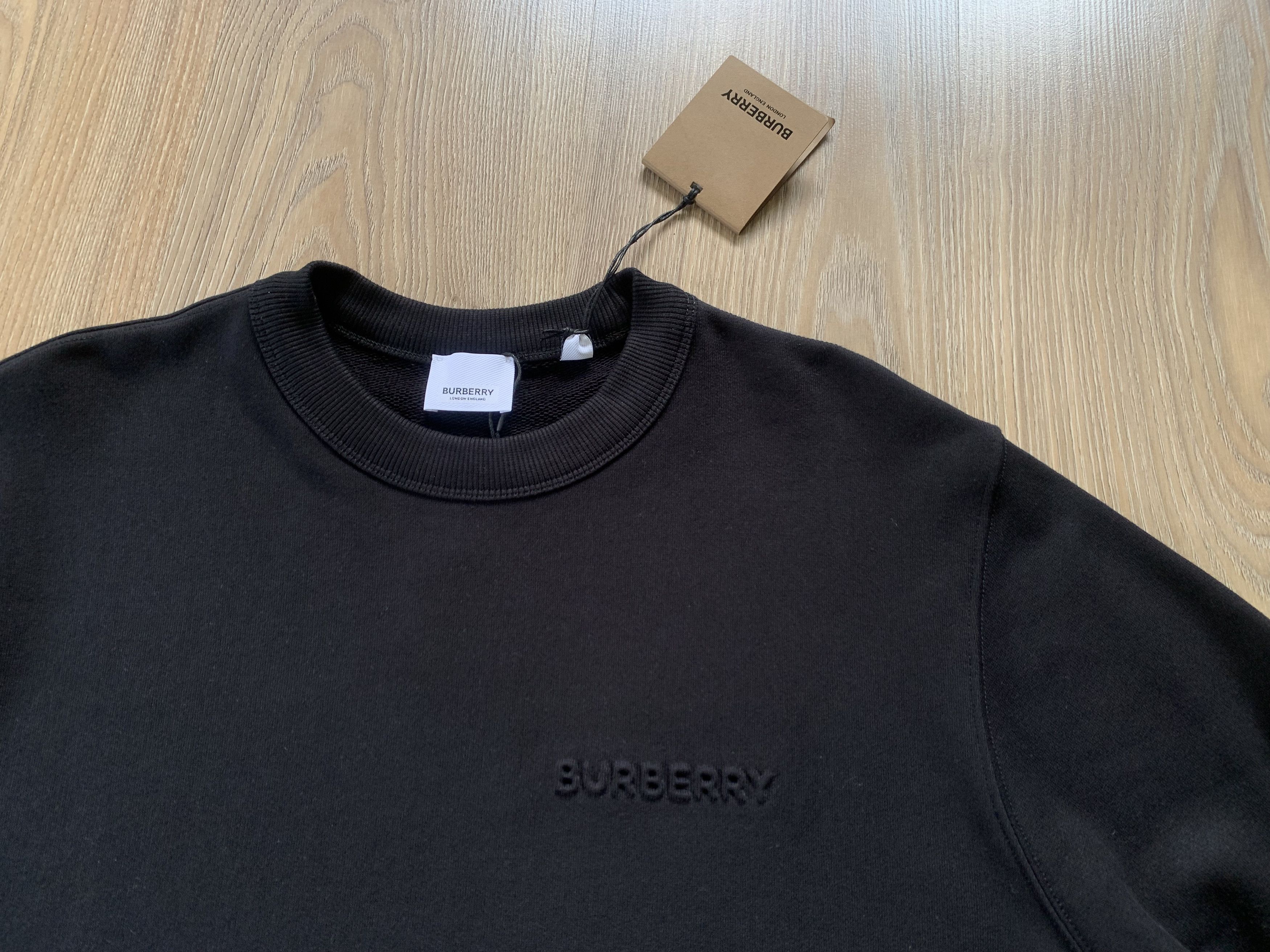 Burberry Burberry Cotton Black Crew Neck Sweatshirt Size US M / EU 48-50 / 2 - 4 Thumbnail