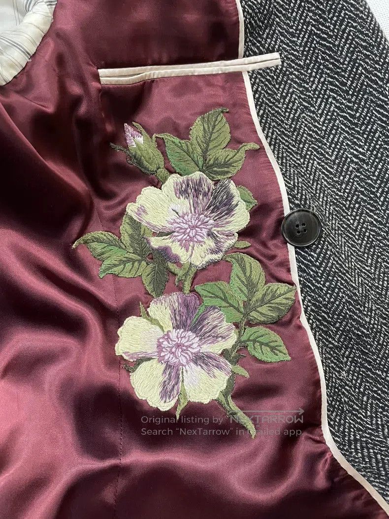 Gucci Gucci Gray heavy industry golden dragon embroidered double Size L / US 10 / IT 46 - 5 Thumbnail