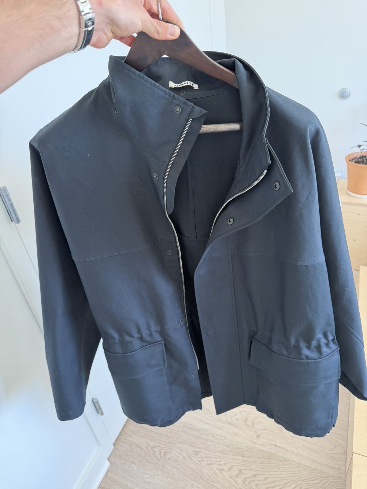 Auralee Auralee Navy Rain Coat High Density Gabardine Blouson $1425 Size US M / EU 48-50 / 2 - 7 Thumbnail