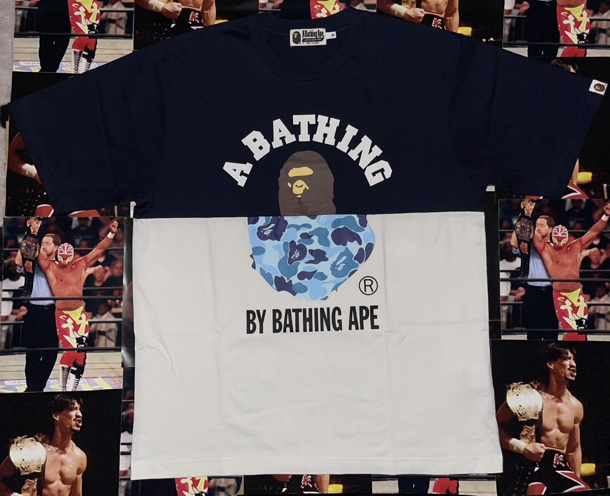 Bape Bape College & By Bathing Ape Relaxed Fit Tee (M) Size US M / EU 48-50 / 2 - 1 Thumbnail