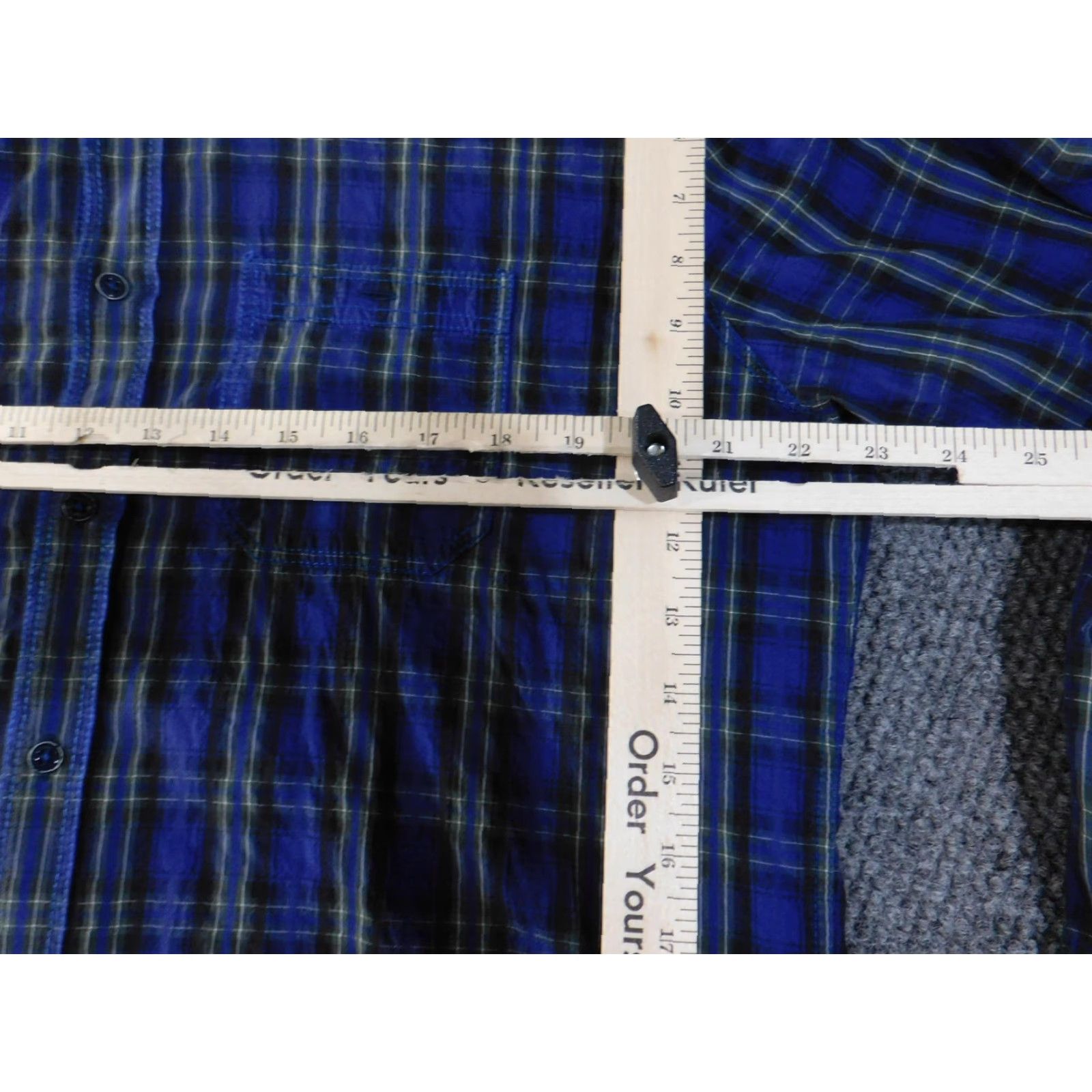 BUGATCHI Bugatchi Shirt Mens Medium Plaid Long Sleeve Shaped Fit Stretch Classic Size US M / EU 48-50 / 2 - 6 Thumbnail