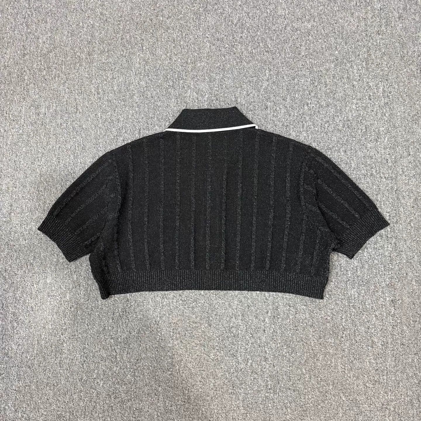 Miu Miu MIU MIU Gray Knit Cropped top38 Size XS / US 0-2 / IT 36-38 - 2 Thumbnail