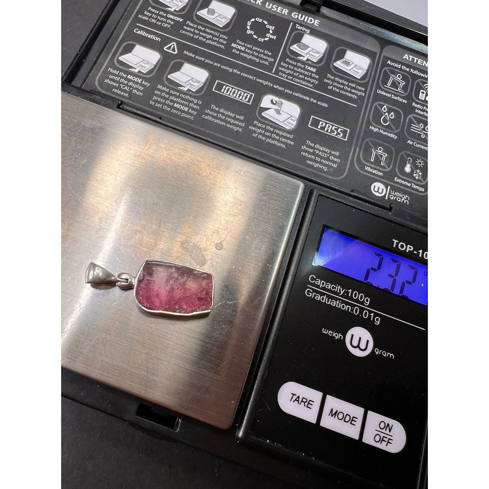 Other NEW Pink bi color tourmaline 925 pendant 2.32 grams Size ONE SIZE - 9 Thumbnail