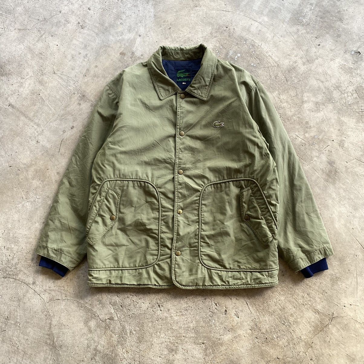 Japanese Brand × Lacoste LACOSTE Vintage Quilted Puffer Button Jacket Size US M / EU 48-50 / 2 - 1 Thumbnail
