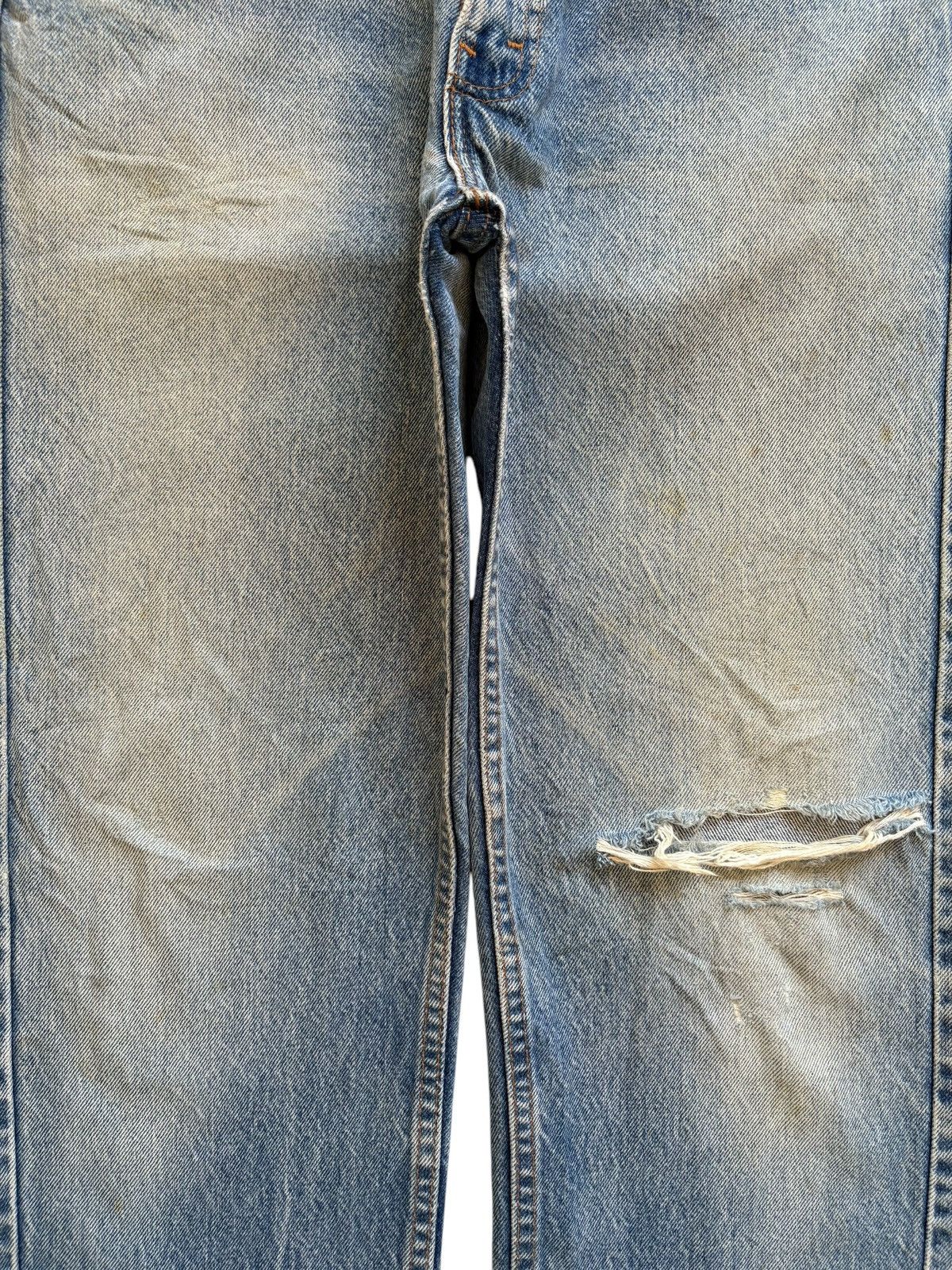 Levi's Vintage 90s Levis 505 Mud Wash Distress Ripped Loose Jeans Size US 33 - 5 Thumbnail