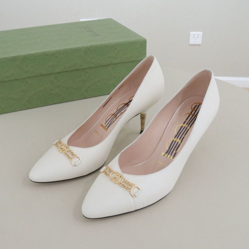 Gucci Gucci Pointed Toe Leather High Heels - Size US 6.5 / EU 39-40 - 1 Thumbnail