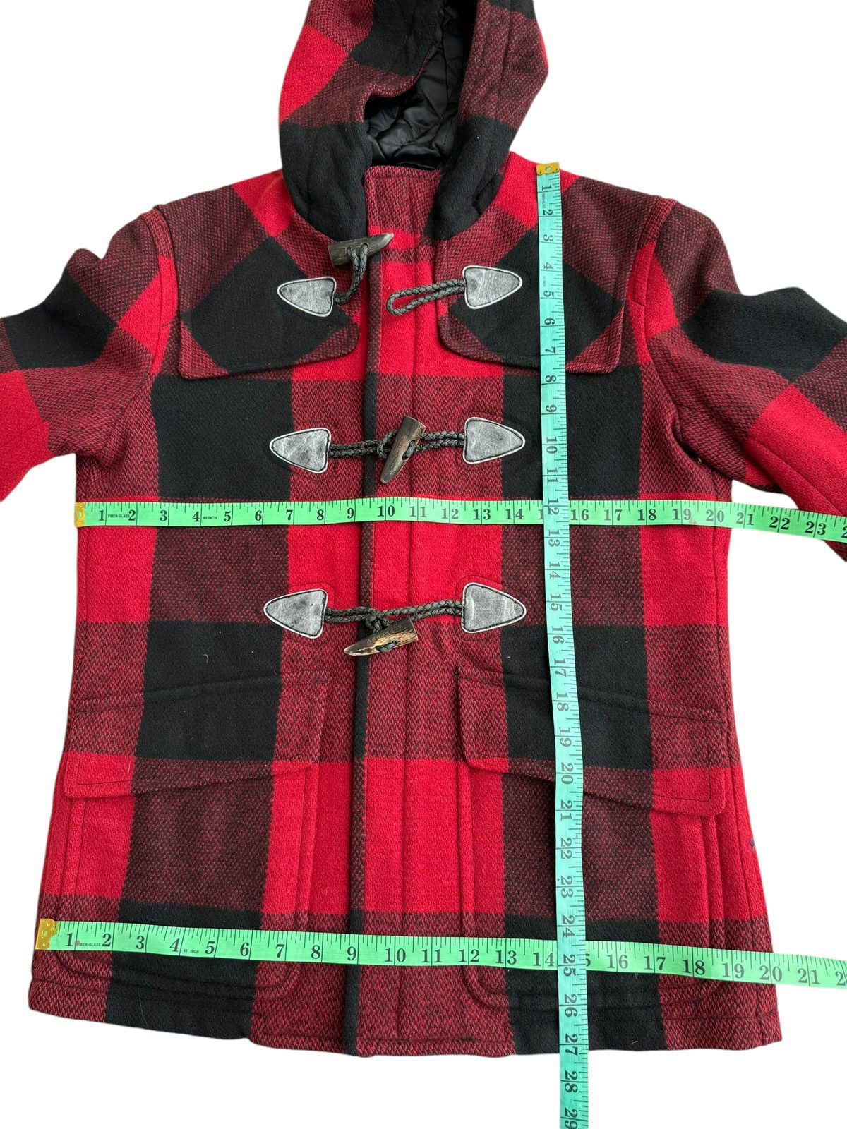 Burberry ⚡️⚡️Burberry Black Label Duffle Coat Red Plaid Jacket Size M / US 6-8 / IT 42-44 - 16 Thumbnail