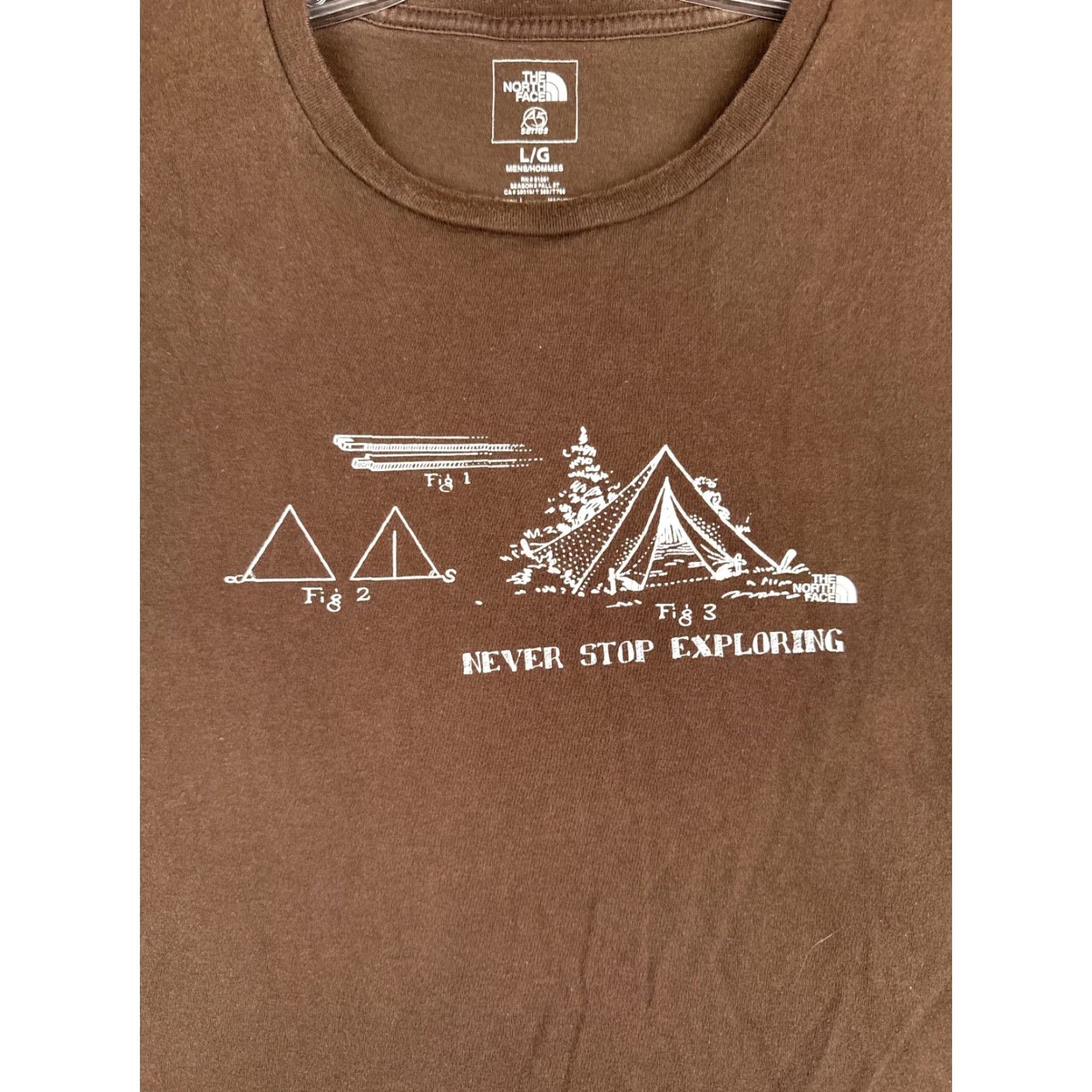 The North Face The North Face Shirt Men L Brown Short Sleeve Crew Neck 100% Cotton Camping Logo T-Shirt Mens Size US L / EU 52-54 / 3 - 6 Thumbnail