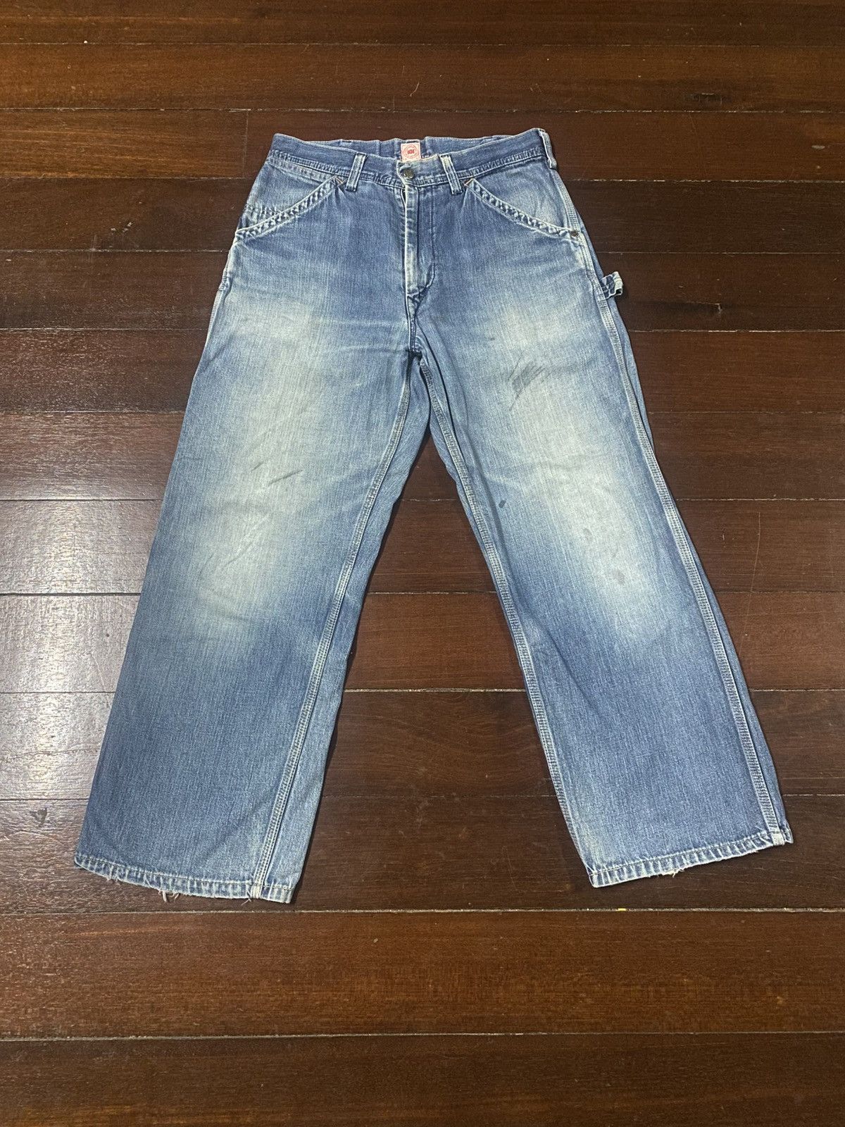 Japanese Brand Vintage Edwin 101 Carpenter Jeans Workers Pants mud wash Size US 31 - 1 Thumbnail