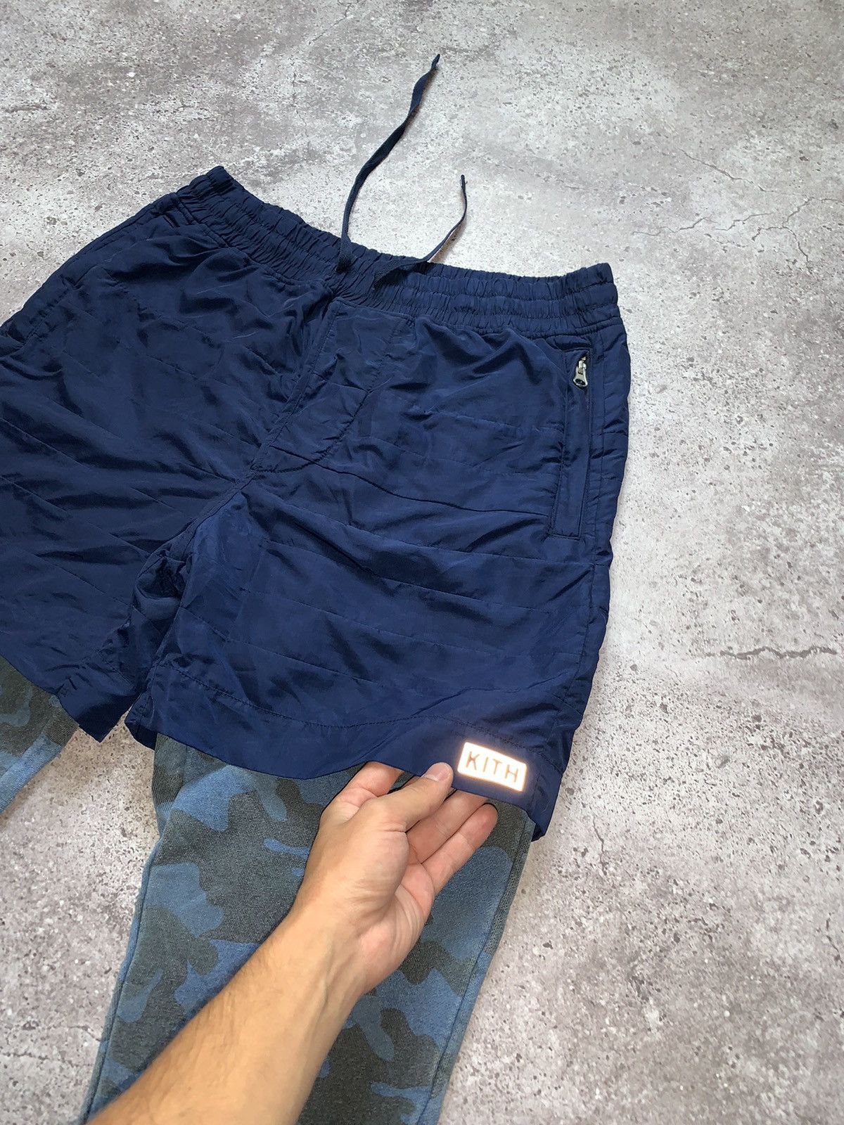 Kith Kith Nylon Shorts - Sweatpants Navy Camo Joggers Size US 34 / EU 50 - 3 Thumbnail