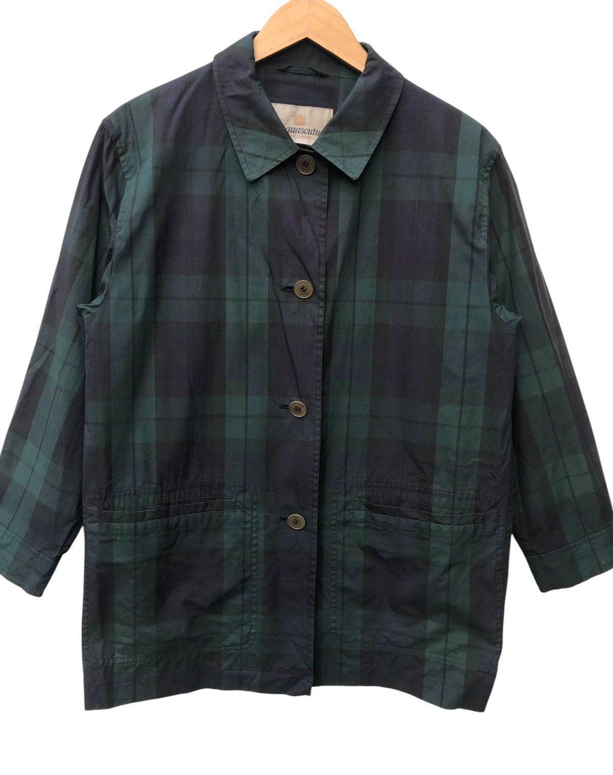 Aquascutum Vintage Aquasqutum Green Tartan Light Coat Size US M / EU 48-50 / 2 - 3 Thumbnail