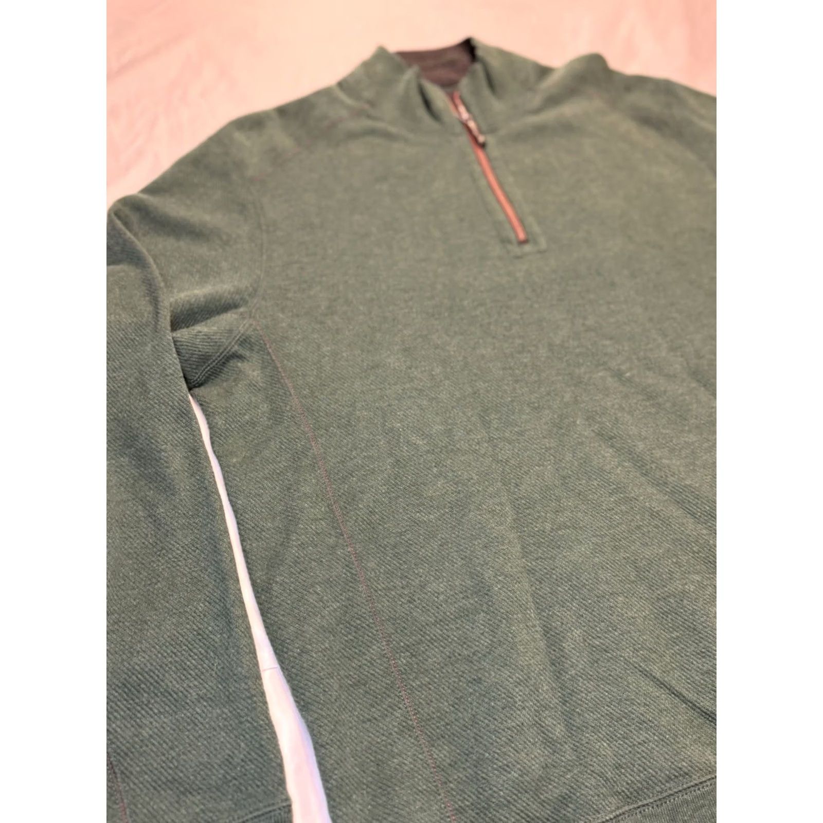 Tommy Bahama VINTAGE Tommy Bahama Flipshore 1/4 Zip Reversible Sweatshirt Green & Gray Mens Large Size US L / EU 52-54 / 3 - 3 Thumbnail