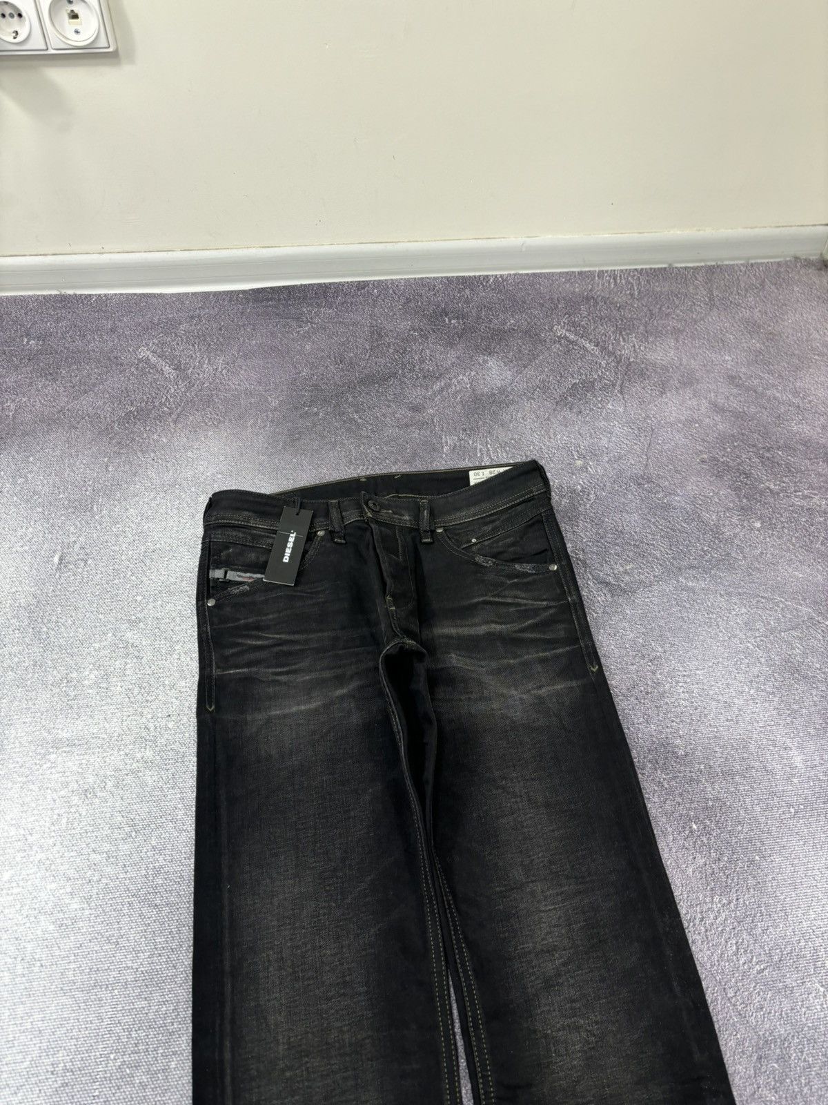 Diesel Diesel Belther NWT Regular Slim Hype Black Denim Jeans Size US 28 / EU 44 - 4 Thumbnail