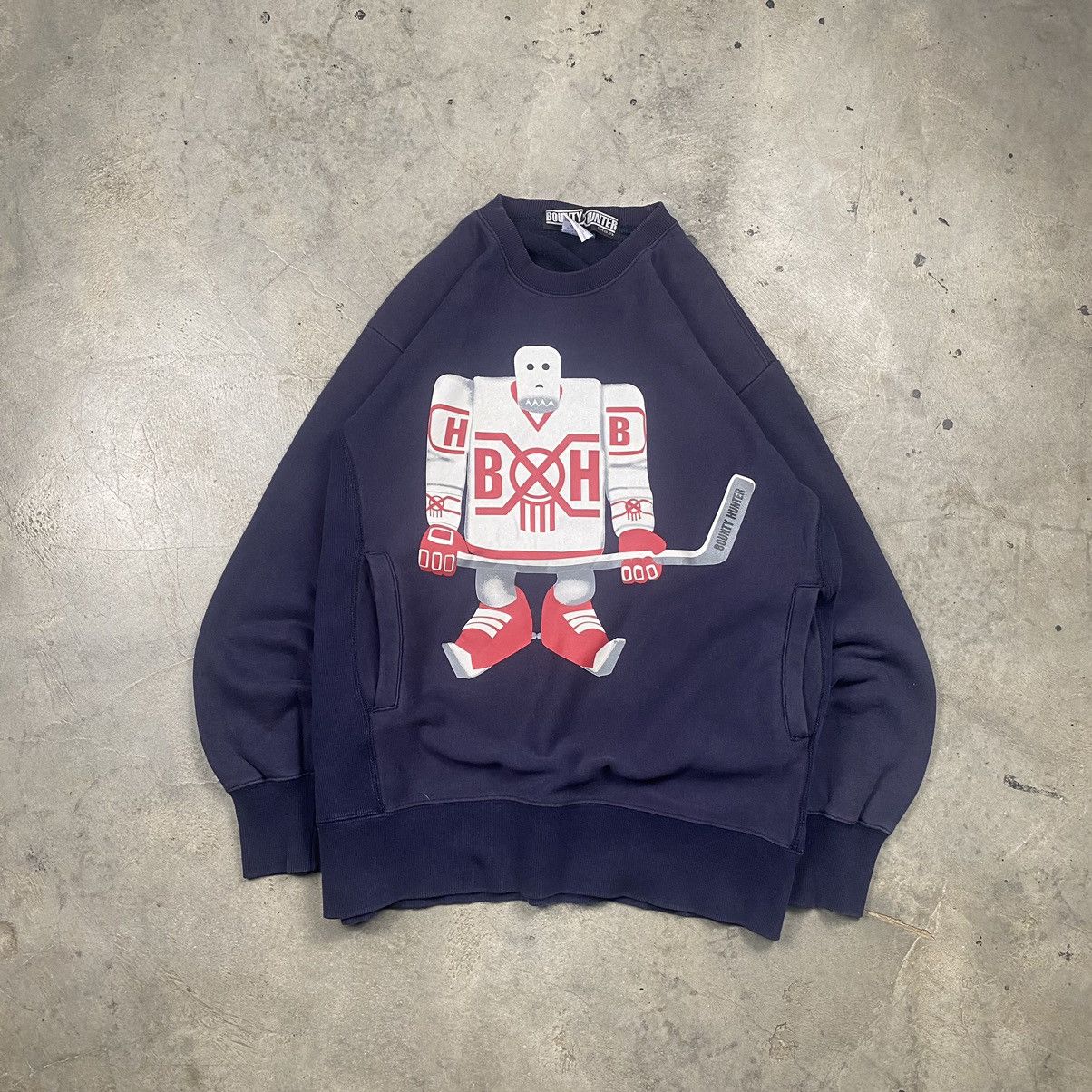 Bounty Hunter × Japanese Brand × Vintage 90s Bounty Hunter Reverse Weave Crewneck Size US L / EU 52-54 / 3 - 1 Thumbnail