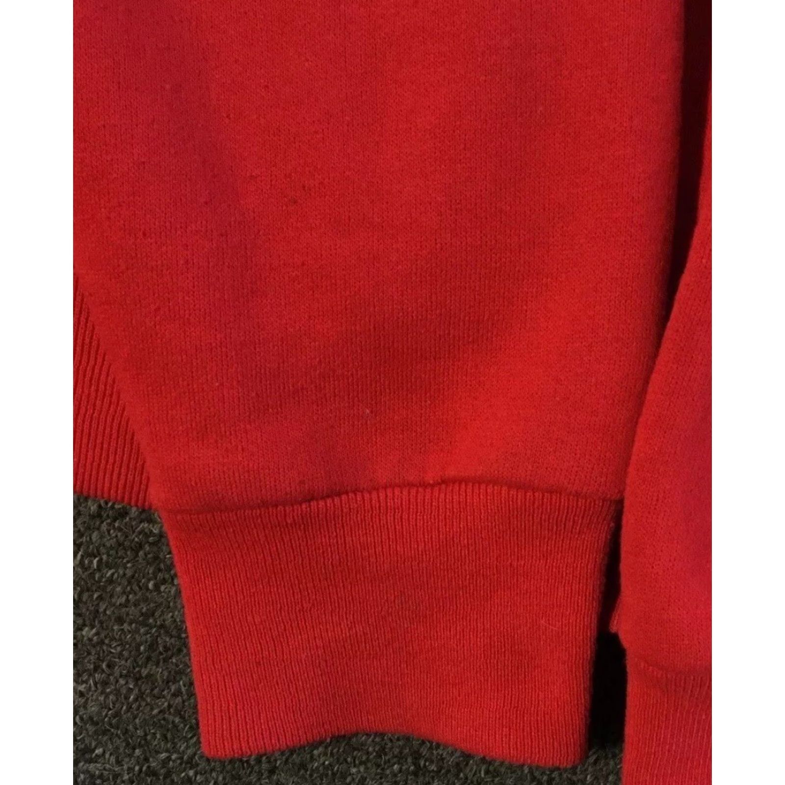 IDEA VINTAGE Trucker Hoodie L USA Red Zip Up 80s 90s Grunge Skate Surf Punk Biker Track & Field Made in USA Mens Sweatshirt Full Zip Size US L / EU 52-54 / 3 - 3 Thumbnail