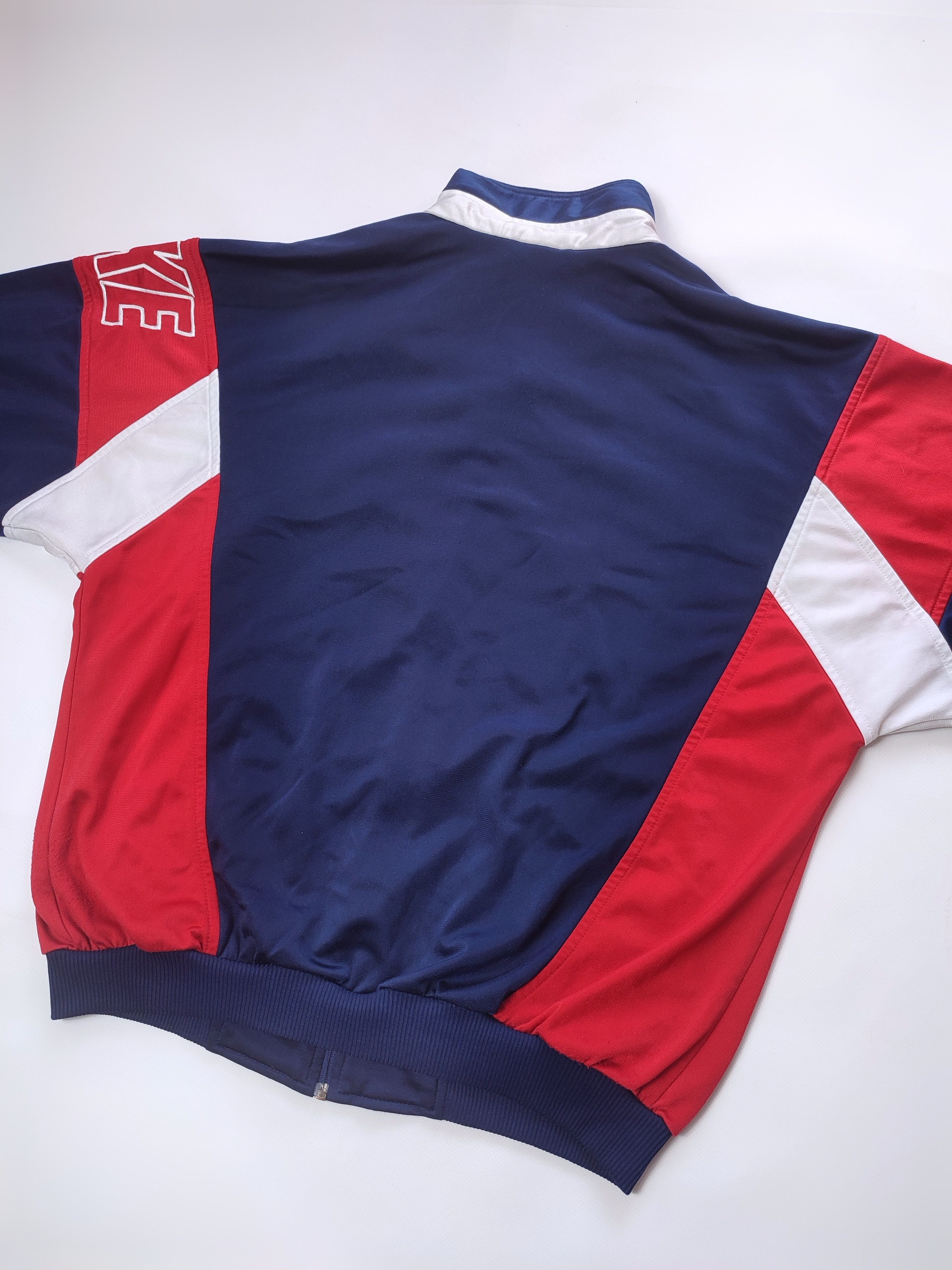 Nike Nike Vintage 90s Navy Red Windbreaker Jacket Size US S / EU 44-46 / 1 - 8 Thumbnail