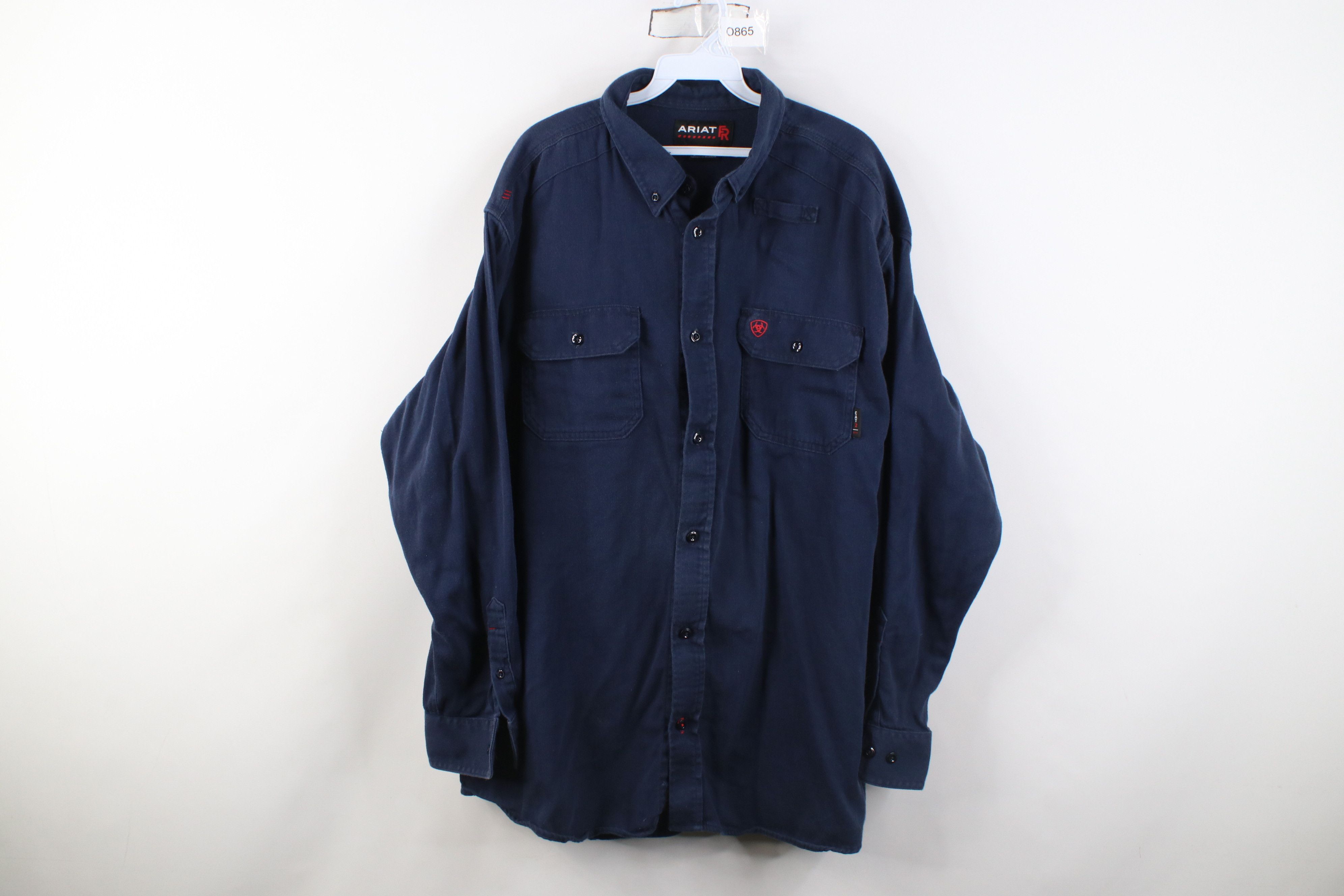 Ariat Ariat FR Fire Flame Resistant Flannel Button Shirt Workwear Size US XXL / EU 58 / 5 - 1 Thumbnail