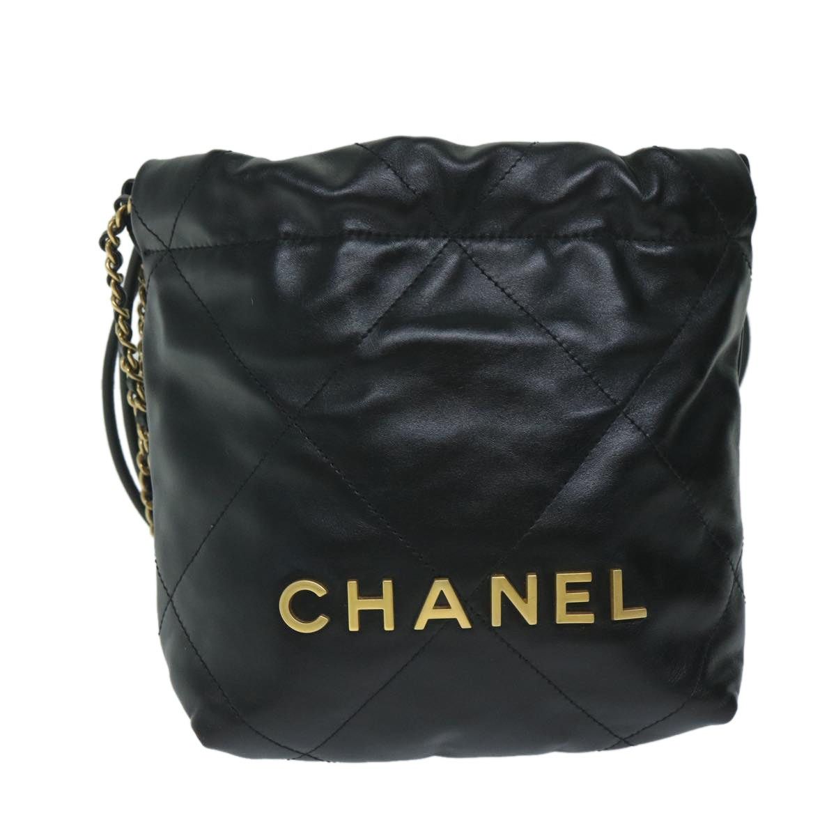 Chanel CHANEL CHANEL 22 Chain Hand Bag Leather Black As3980 CC Size ONE SIZE - 13 Thumbnail