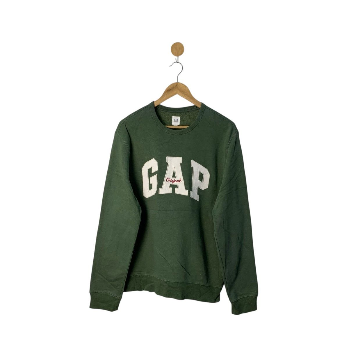 Gap Vintage GAP Green Sweatshirt Crewneck Size US M / EU 48-50 / 2 - 1 Thumbnail