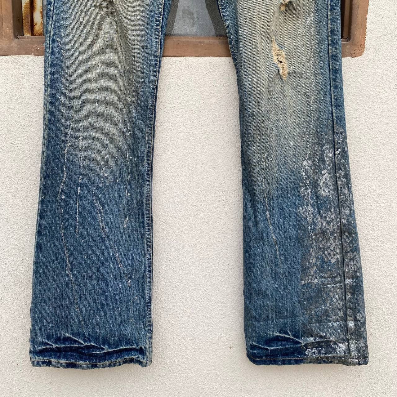 Japanese Brand ARCHIVE FLARE Midas Japan "Gimmick" Distressed Cyber Punk Size US 29 - 3 Thumbnail