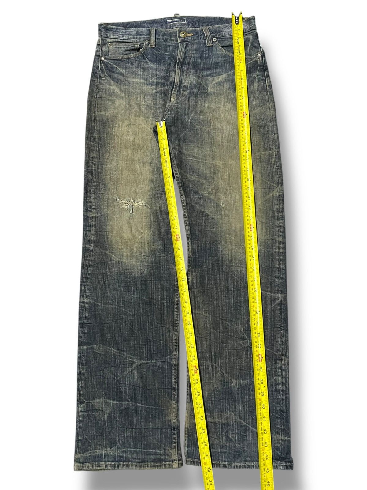 Japanese Brand Vintage Japanese Oririn Villand - Mud Wash Whiskering Jeans Size US 35 - 16 Thumbnail