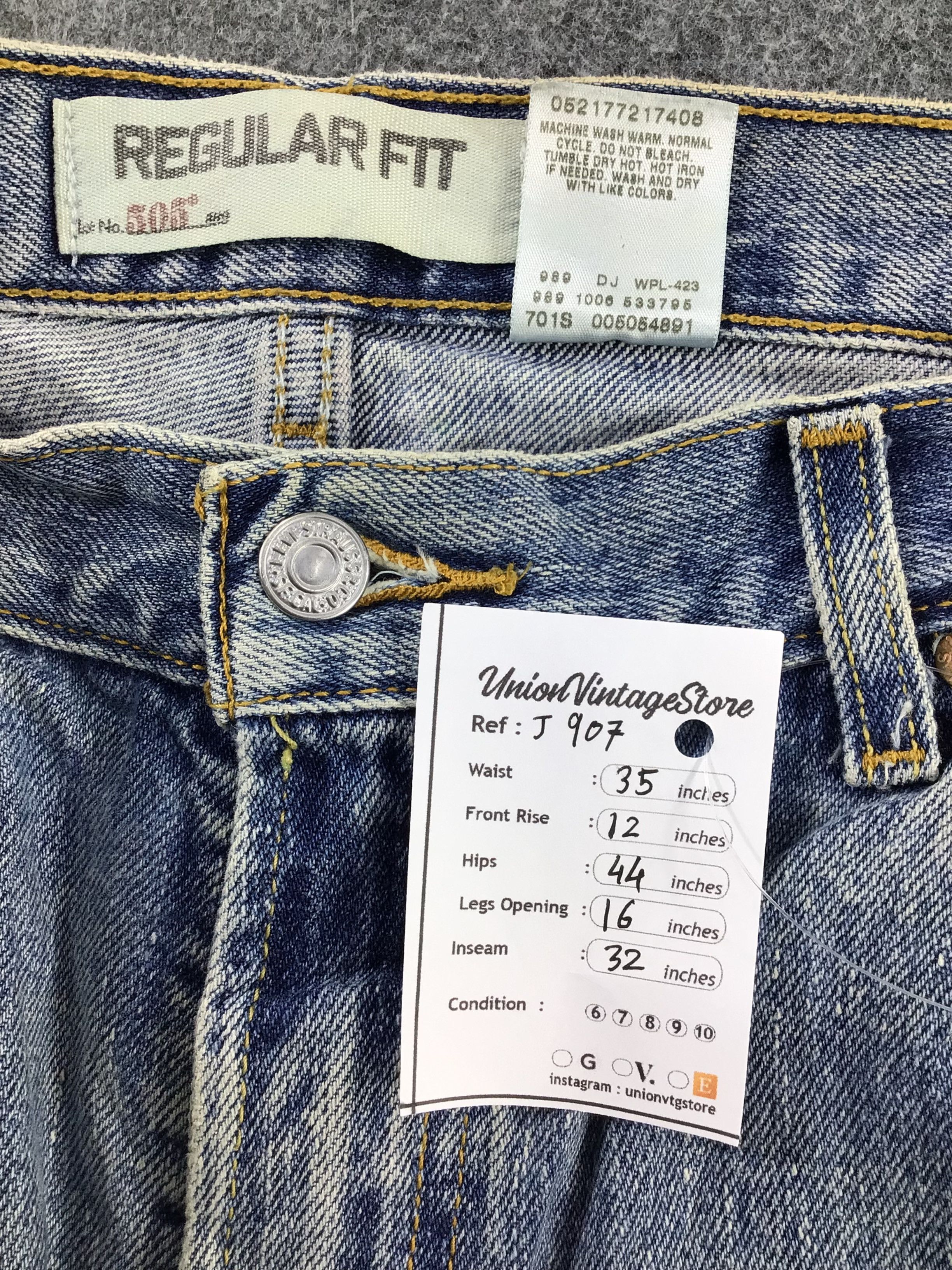 Levi's Vintage Levis 505 Jeans-J907 Size US 35 - 12 Thumbnail