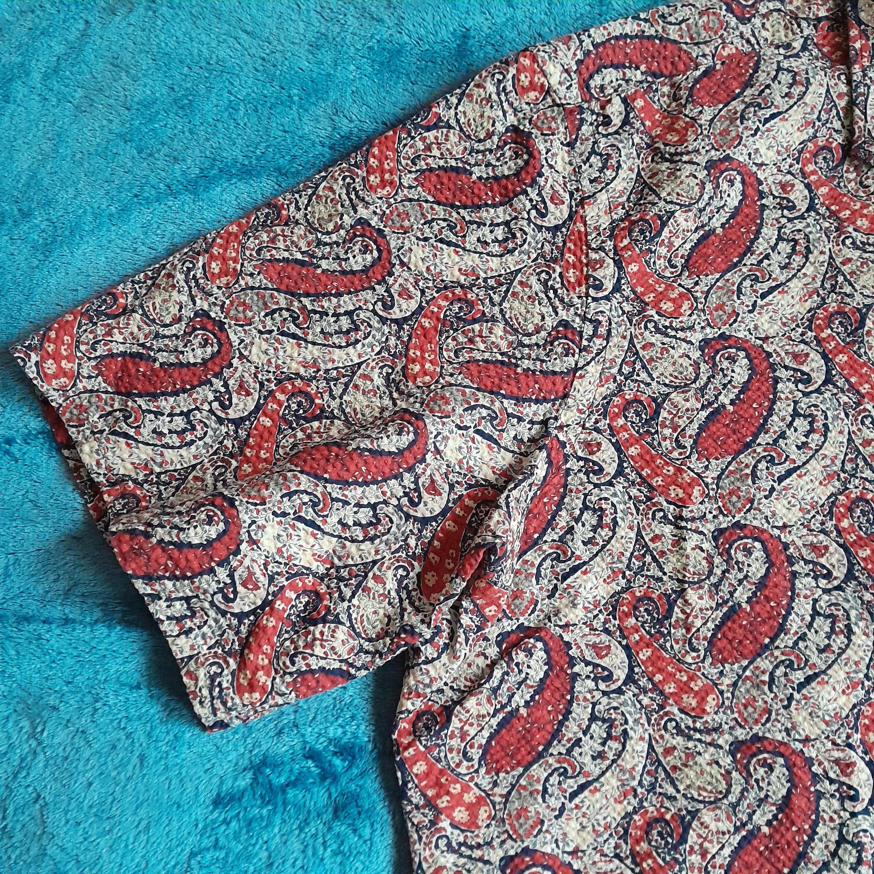 Other Scarci La Buona Vita Men’s Red Button Up Short Sleeve Shirt Size US XL / EU 56 / 4 - 4 Thumbnail