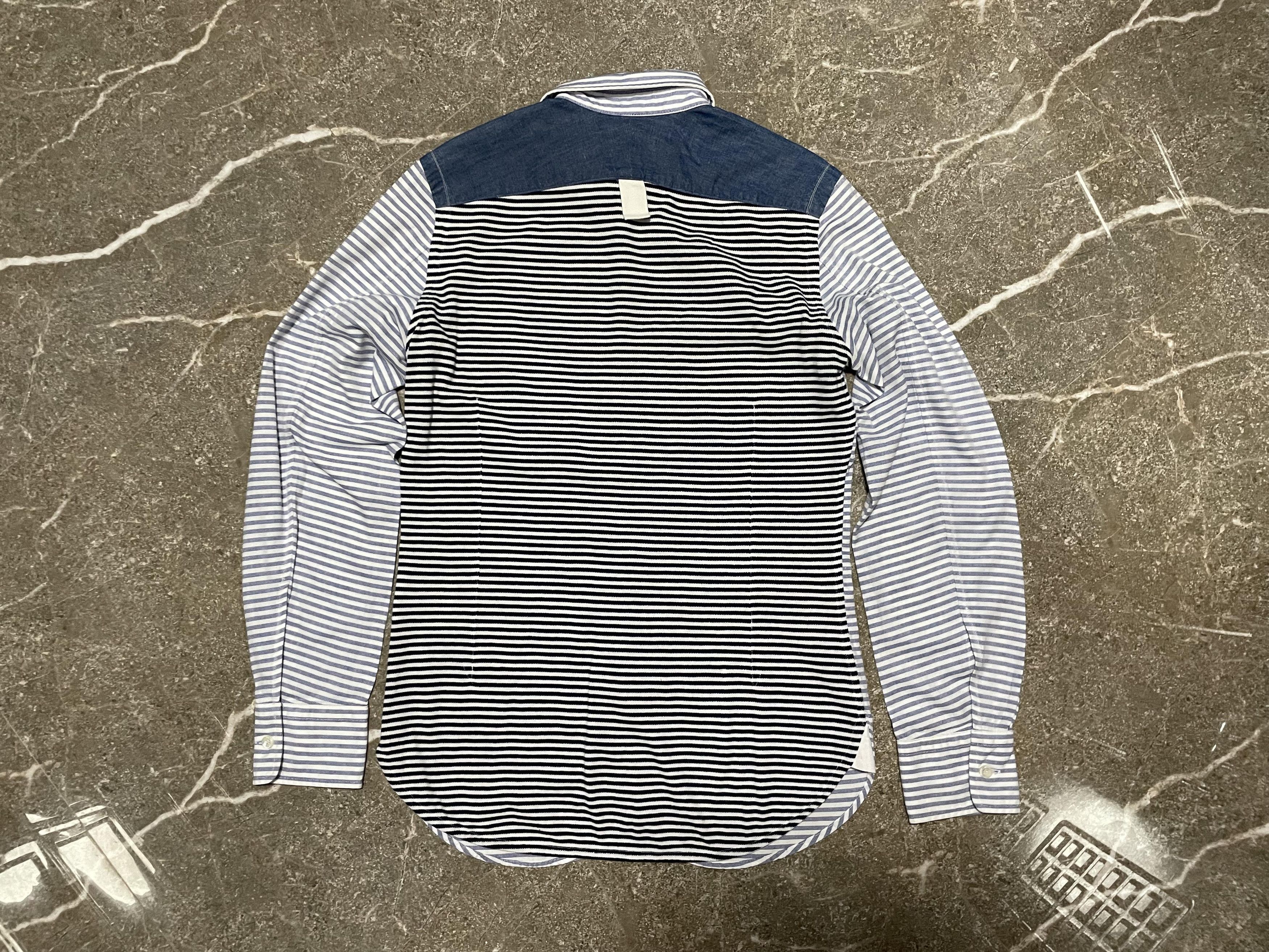 Junya Watanabe Junya Watanabe Man - CDG - Stripe Polo Button Up - AD2010 Size US S / EU 44-46 / 1 - 6 Thumbnail