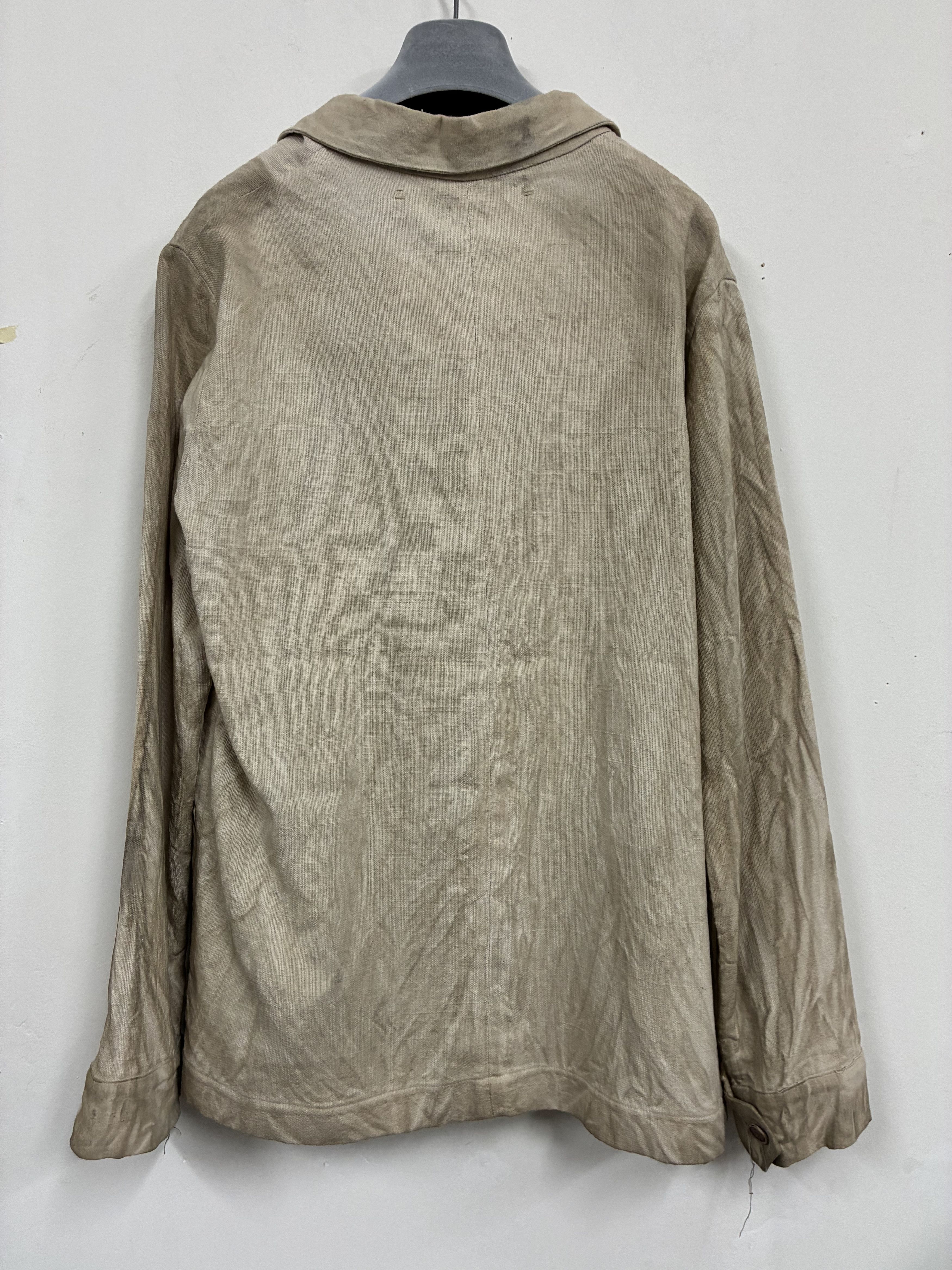 Mavranyma MAVRANYMA - Hand dyed wool linen jacket - light brown / sand Size US M / EU 48-50 / 2 - 4 Thumbnail