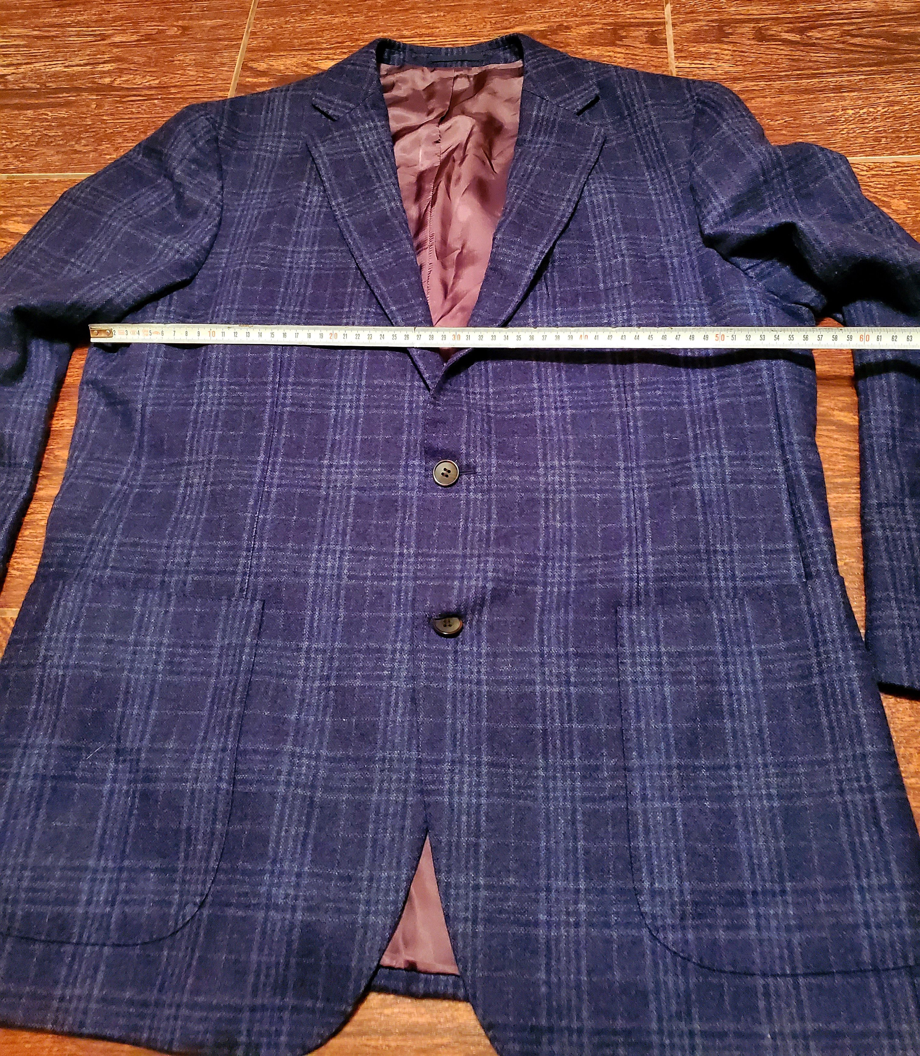 Suitsupply SUITSUPPLY x E. THOMAS Wool & Cashmere Checked Havana Blazer Size 48L - 7 Thumbnail