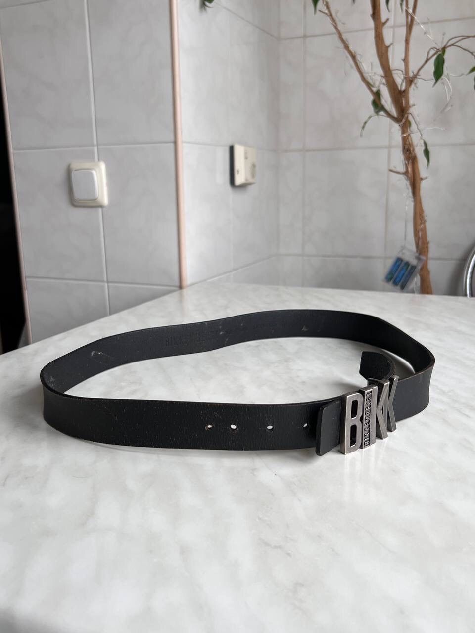 Dirk Bikkembergs Vintage Dirk Bikkembergs Leather Belt Steel Buckle 00s BIKK Size 36 - 9 Thumbnail