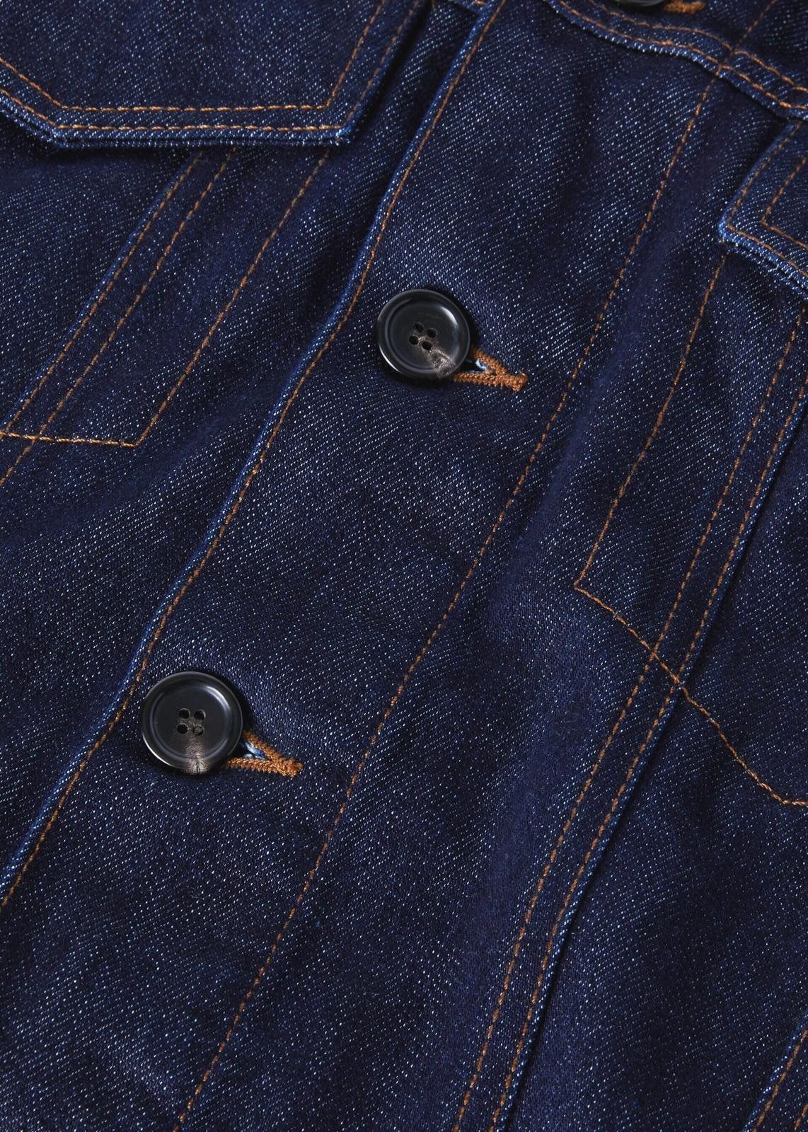 Loro Piana o1srvl11e0125 FAN7471 Tulus Denim Jacket in Navy Blue Size M / US 6-8 / IT 42-44 - 3 Thumbnail