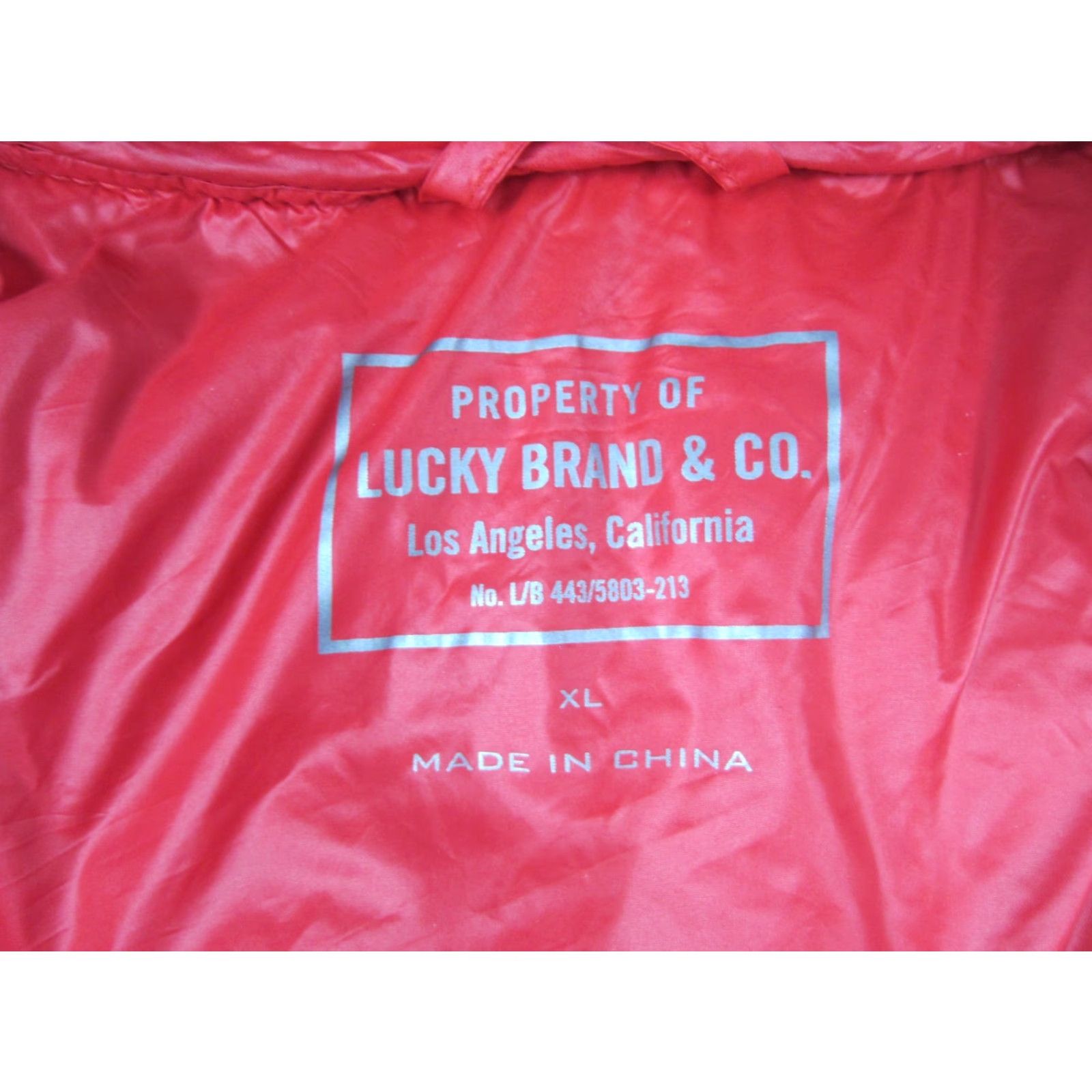 Lucky Brand Lucky Brand Jacket XL Red Full Zip Hooded Puffer Womens Winter Outdoor Modern Regular XS? Size XL / US 12-14 / IT 48-50 - 6 Thumbnail