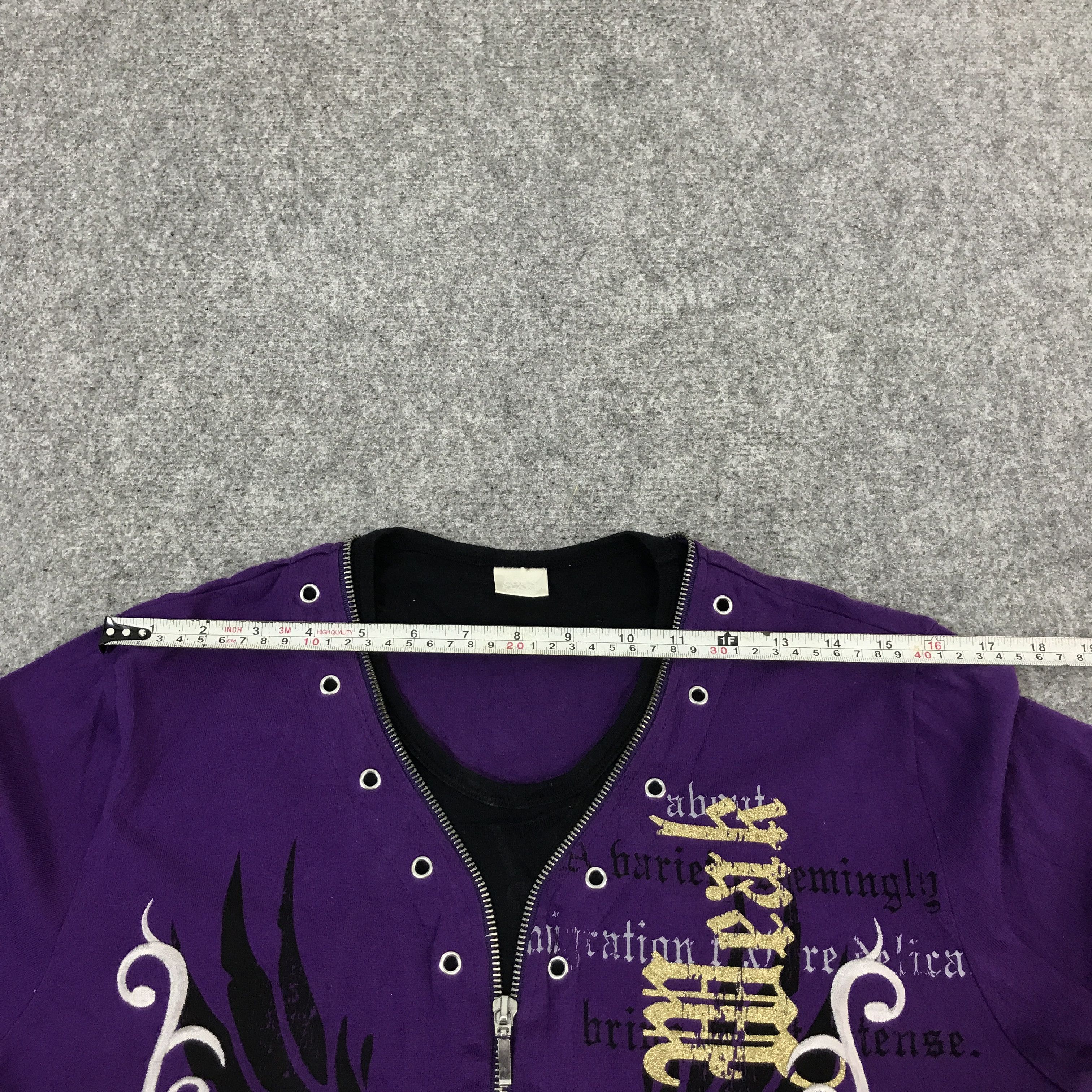 If Six Was Nine LOOK OBER HEAR ZIPPER COLLAR DESIGN JAPAN TSHIRTS Size US L / EU 52-54 / 3 - 9 Thumbnail