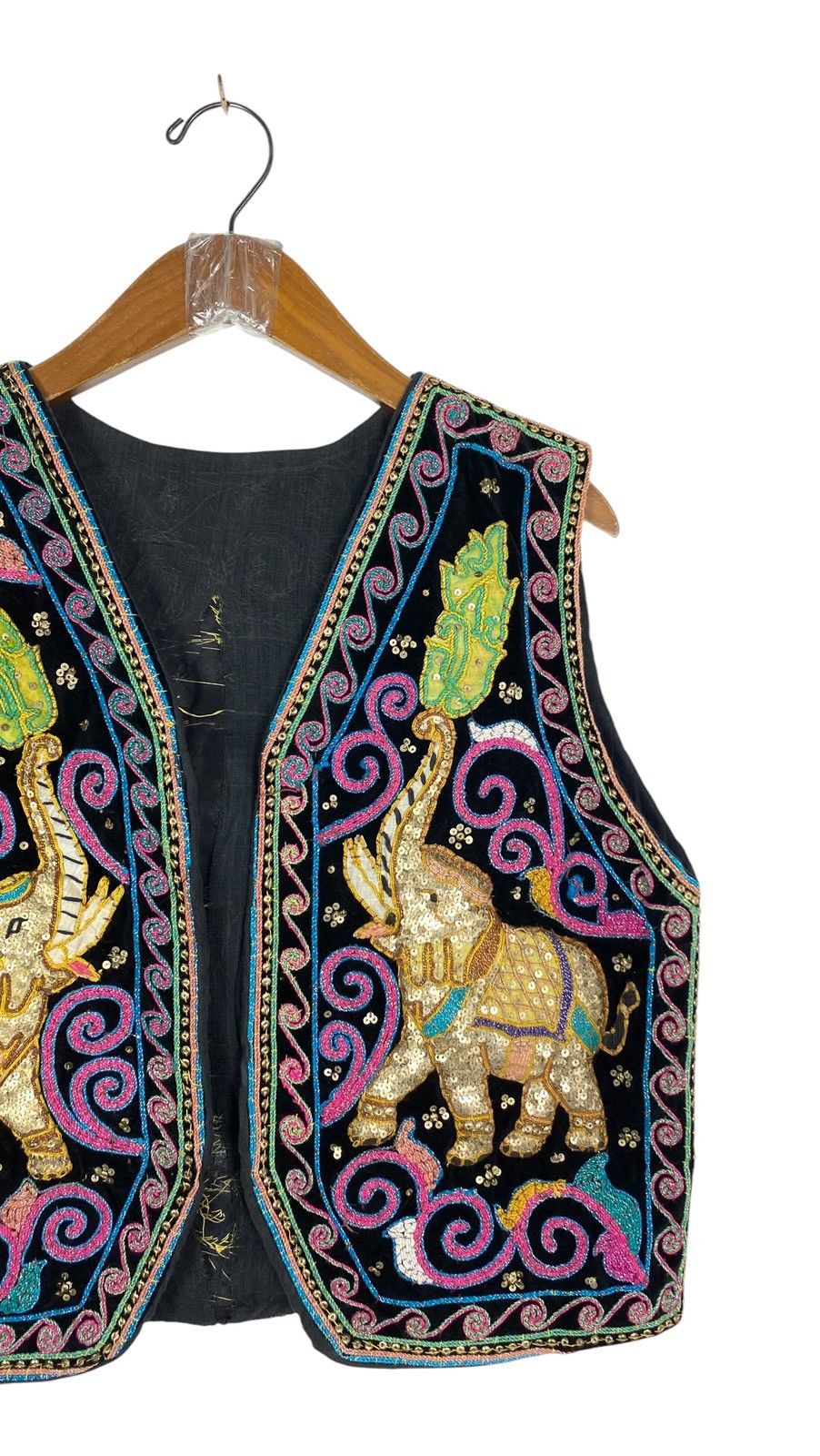 Vintage Vtg Traditional Kalaga Vest Puffy Elephant Fully Embroidered Size US S / EU 44-46 / 1 - 5 Thumbnail