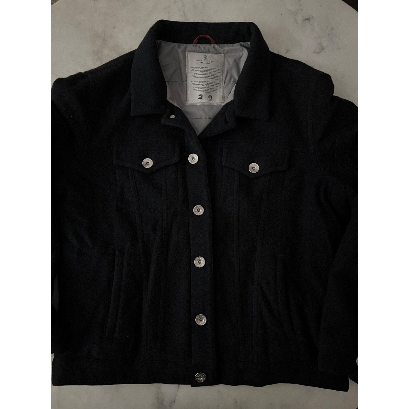 Brunello Cucinelli $7000 Brunello Cucinelli Blue Cashmere Trucker Jacket Medium Size US M / EU 48-50 / 2 - 3 Thumbnail