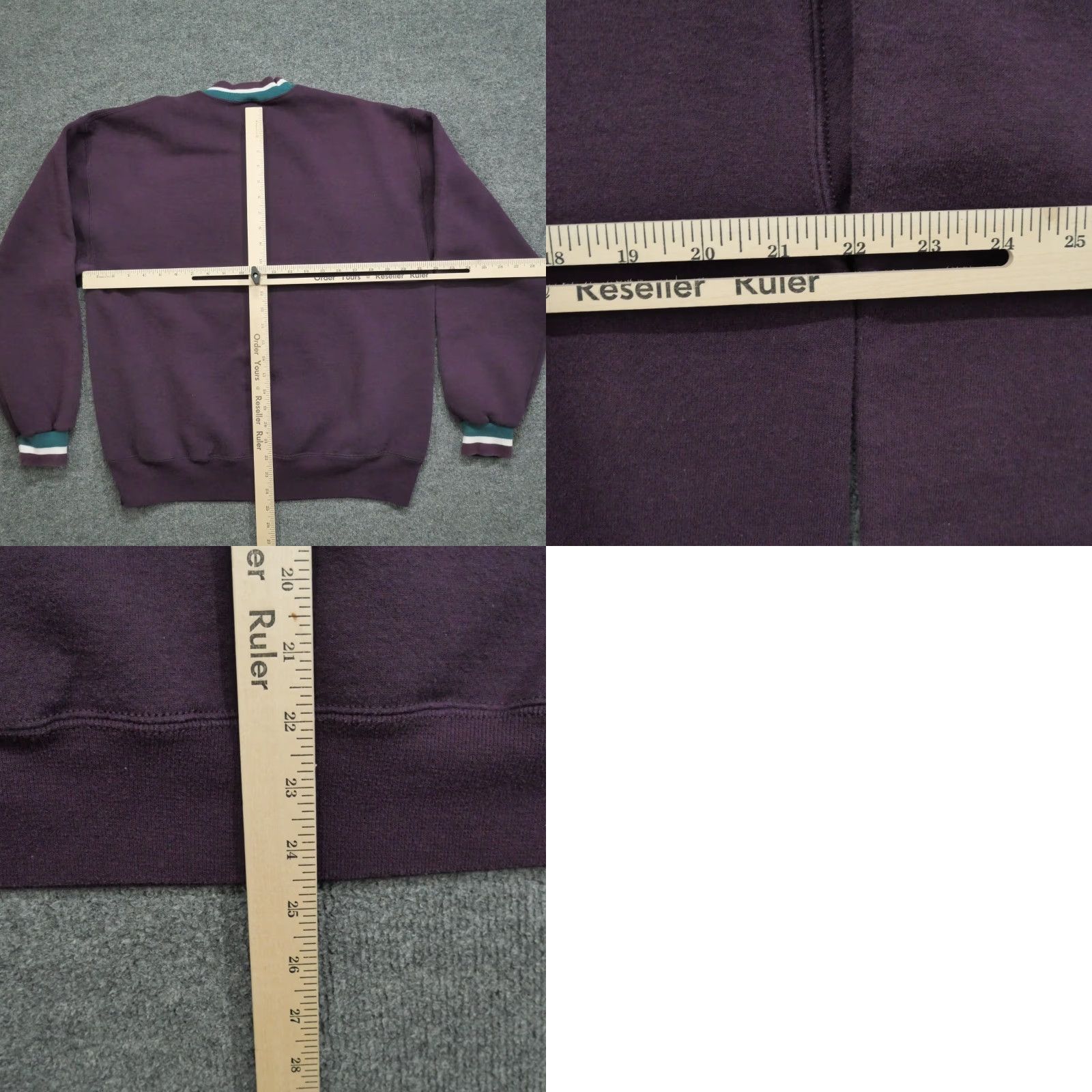 Jerzees VINTAGE Jerzees Sweatshirt Mens Large Purple Pullover 90s Crew Neck Logo Embroidery Size US L / EU 52-54 / 3 - 8 Thumbnail