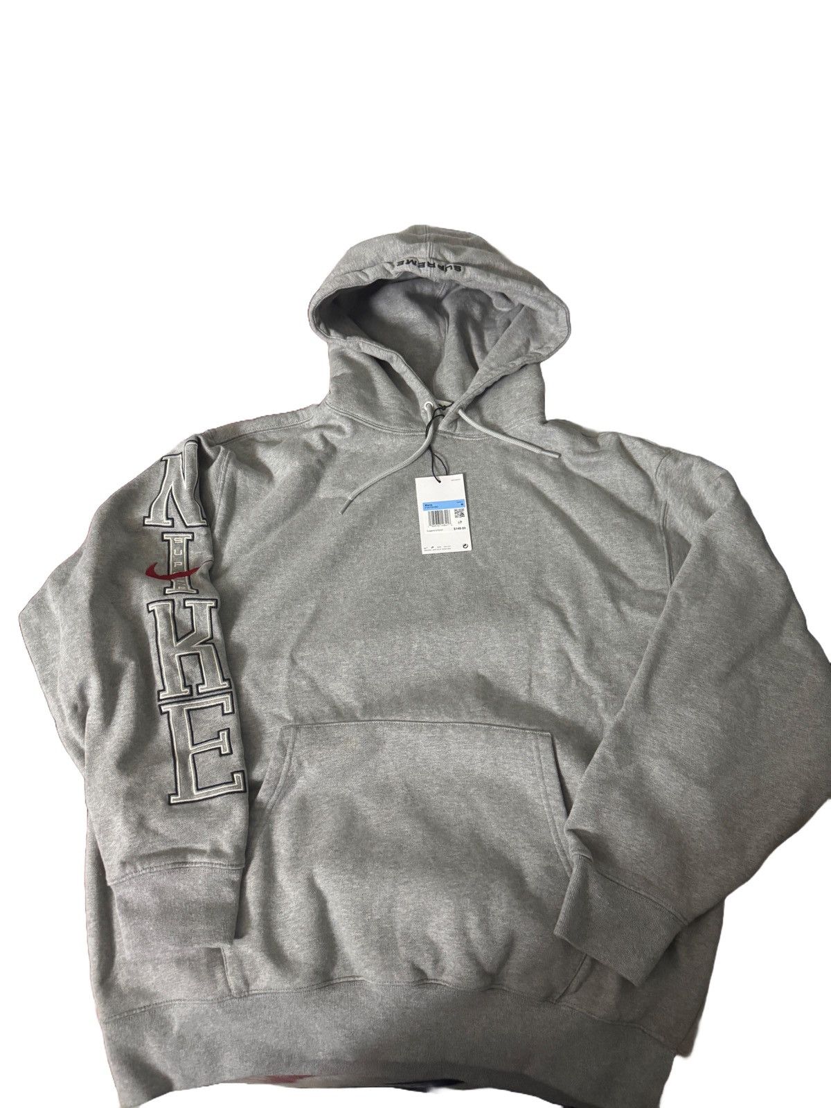 NIKE×supreme グレー フード付きパーカー 20241102【Supreme×Nike