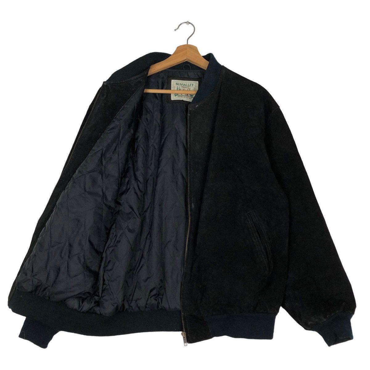 Japanese Brand 🔥Vtg Sunvalley Genuine Leather Bomber Jacket Issey Miyake Size US L / EU 52-54 / 3 - 9 Thumbnail